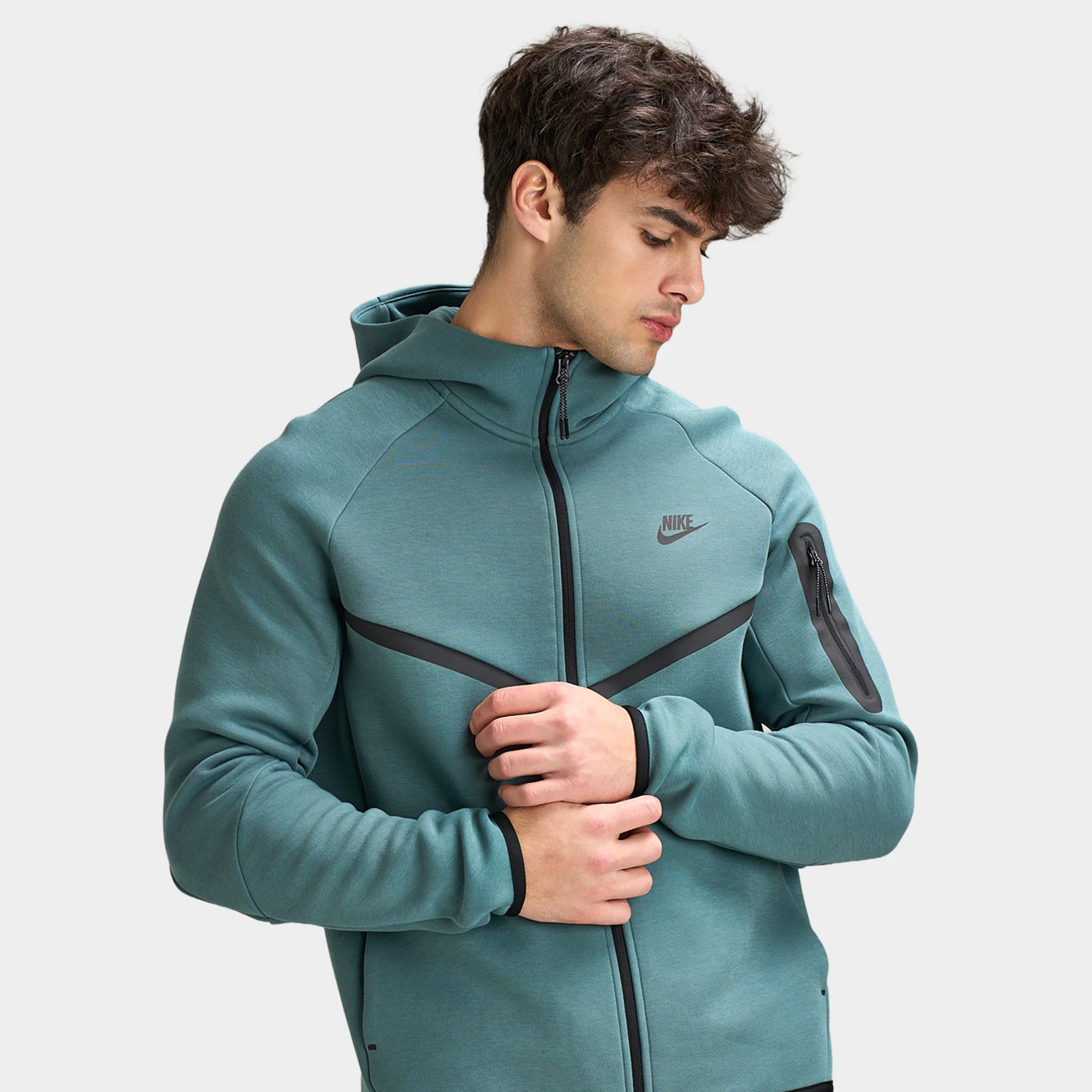 Nike Tech Fleece Full Zip Hoodie Mineral Slate / Black - Image 4