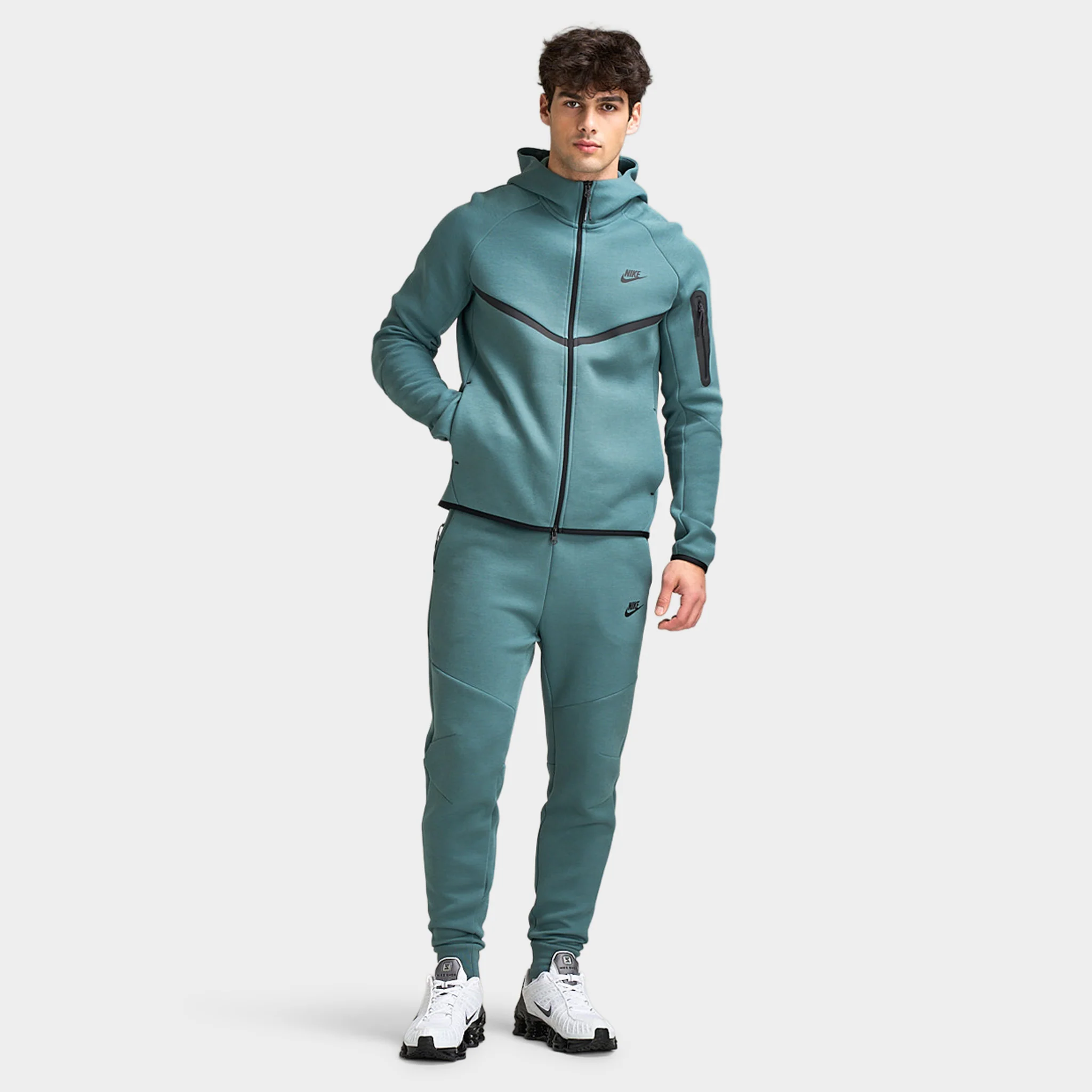 Nike Tech Fleece Full Zip Hoodie Mineral Slate / Black - Image 5