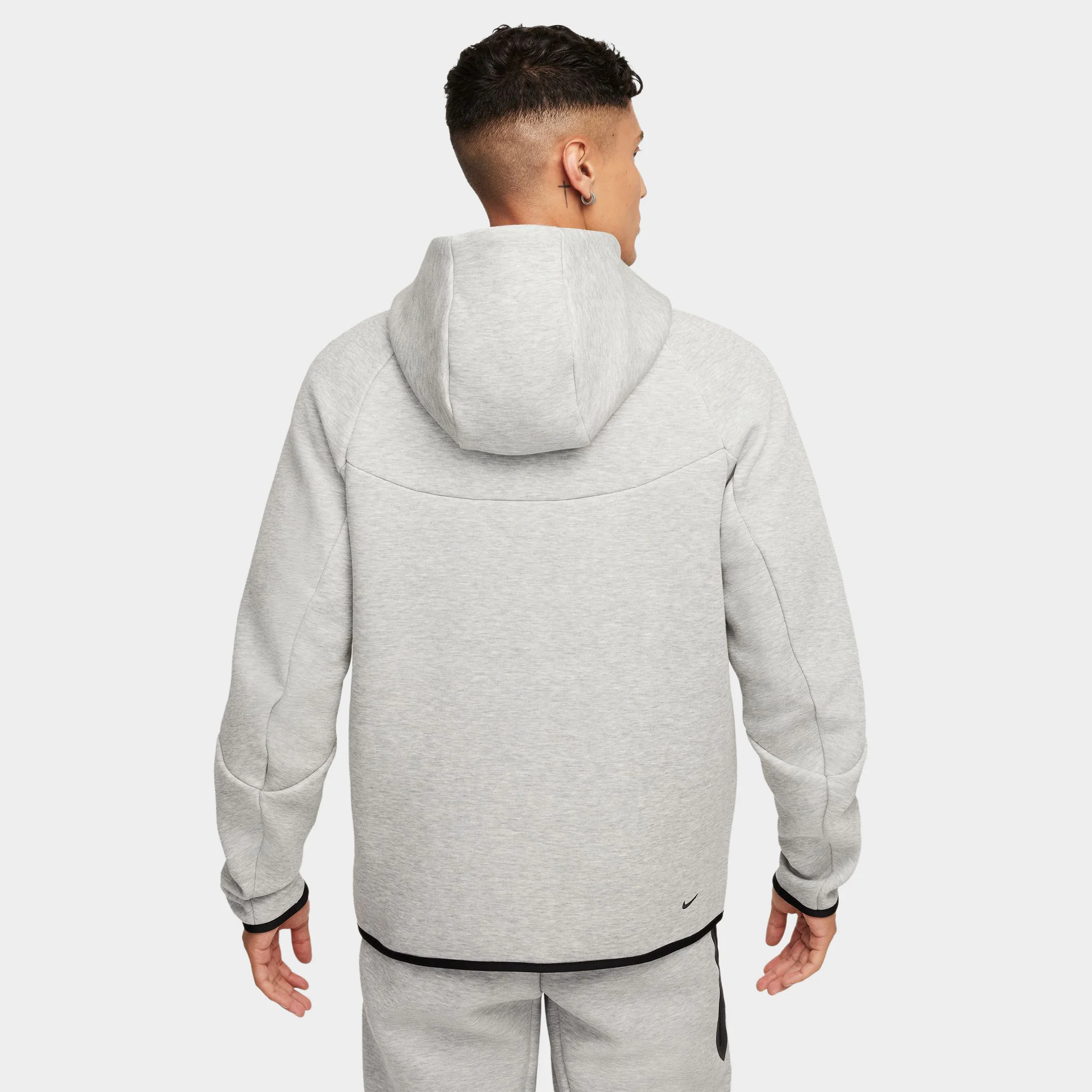 Nike Tech Fleece Full-Zip Windrunner Hoodie Dark Grey Heather / Black - Image 2