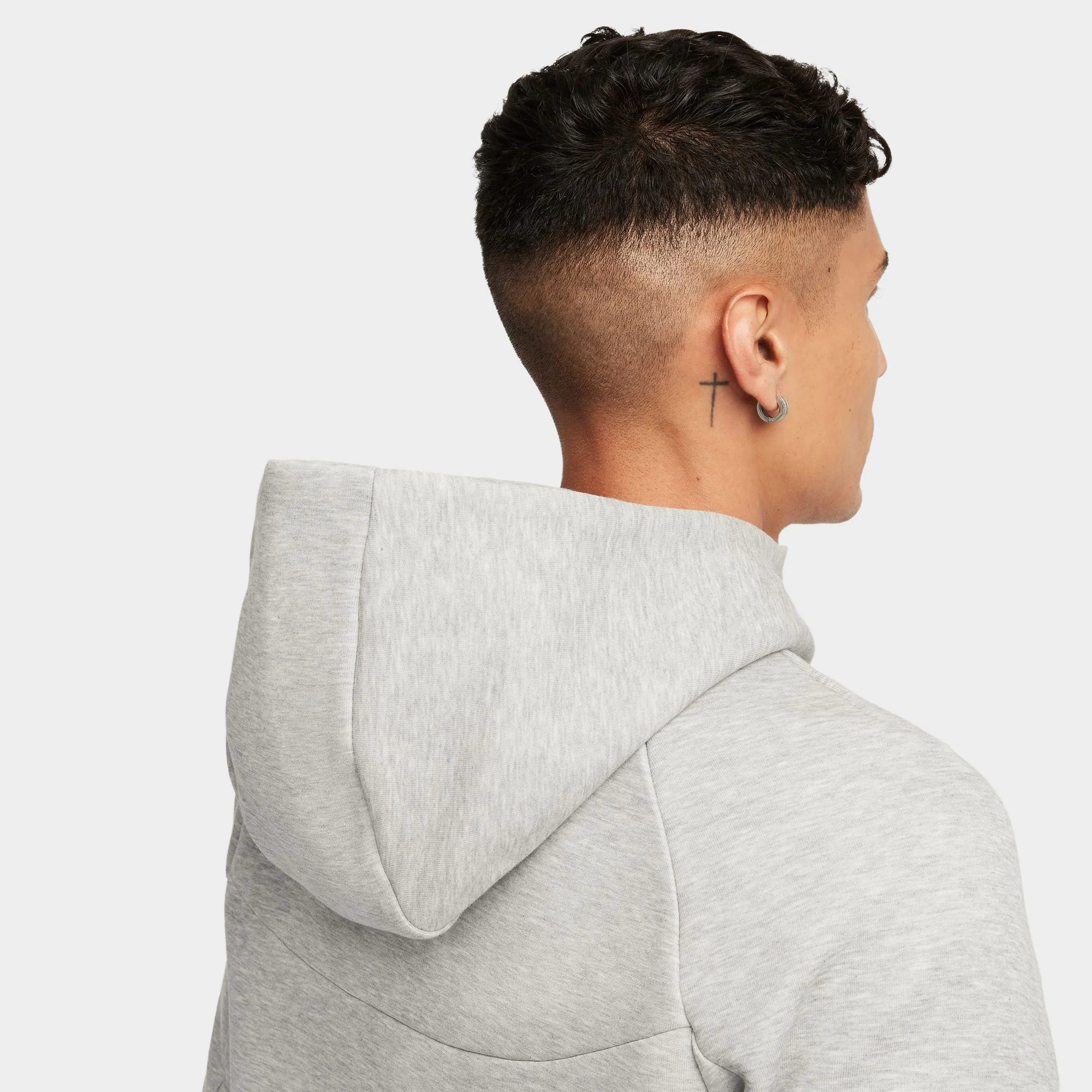 Nike Tech Fleece Full-Zip Windrunner Hoodie Dark Grey Heather / Black - Image 4