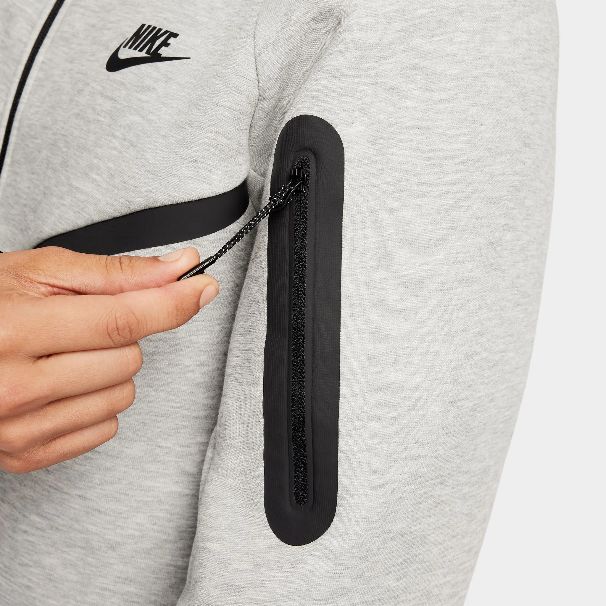 Nike Tech Fleece Full-Zip Windrunner Hoodie Dark Grey Heather / Black - Image 6