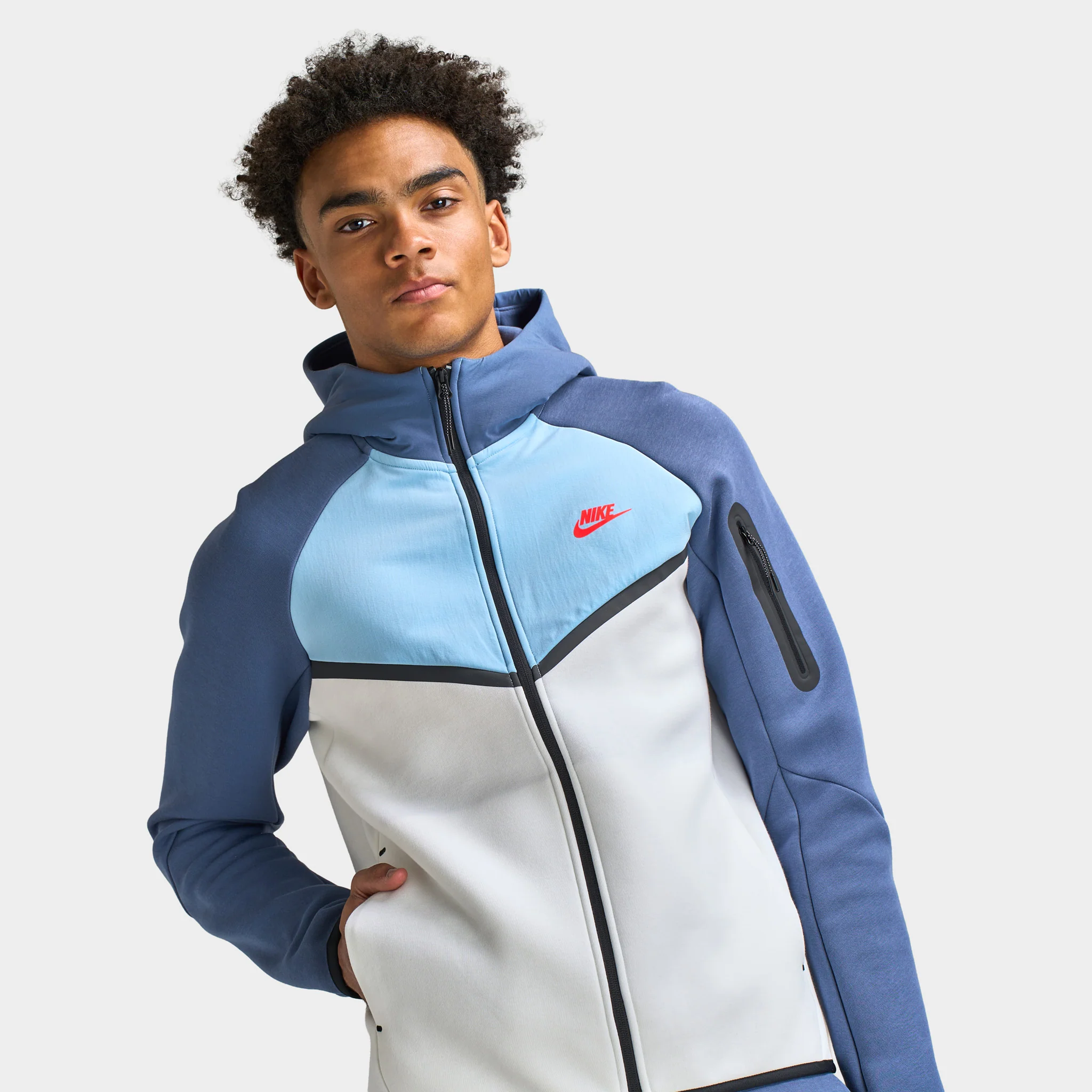 Nike Tech Fleece Windrunnder Full-Zip Jacket CB Diffused Blue / White - Image 4