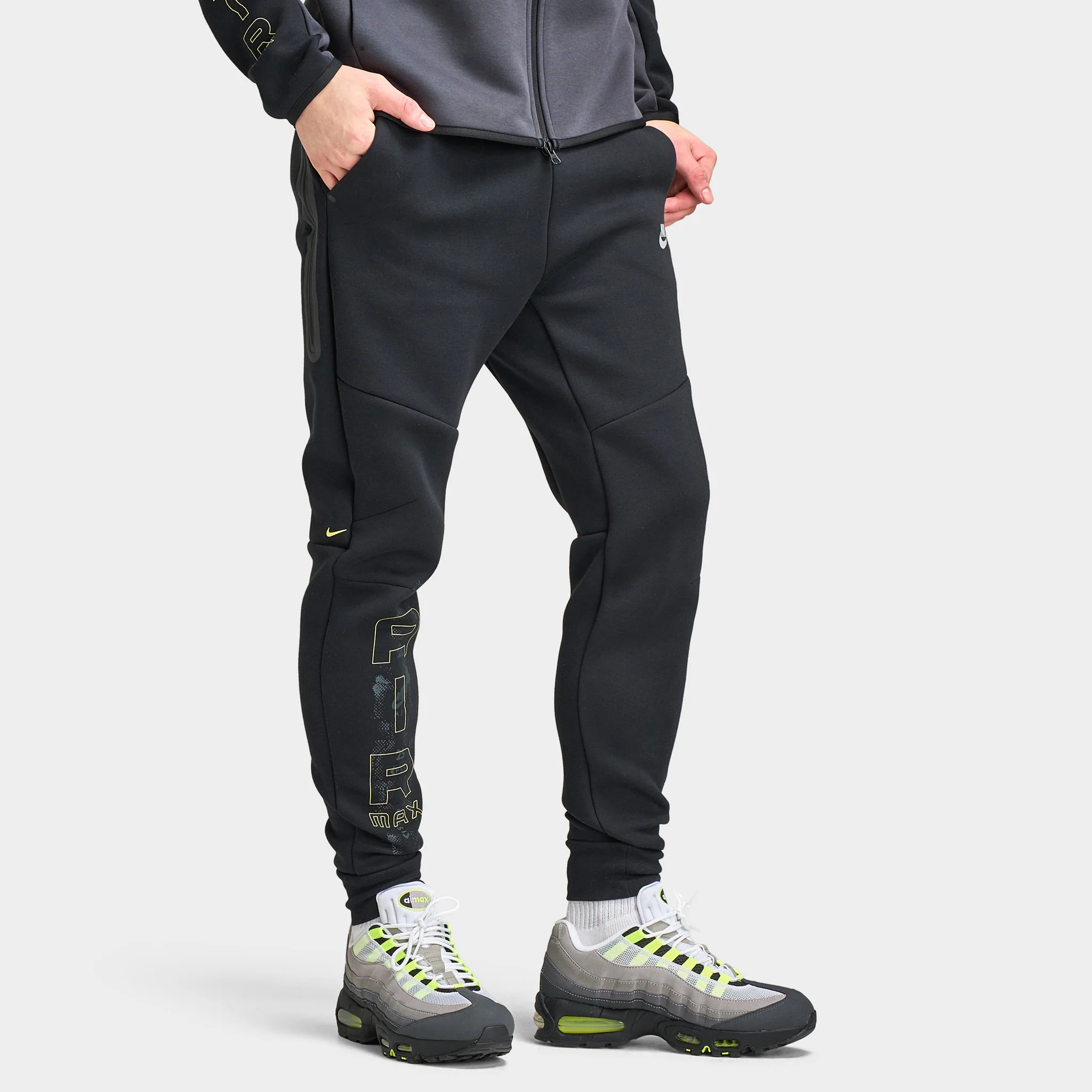 Nike Tech Fleece Jogger MAX 95 Black / Neon Yellow - Image 4