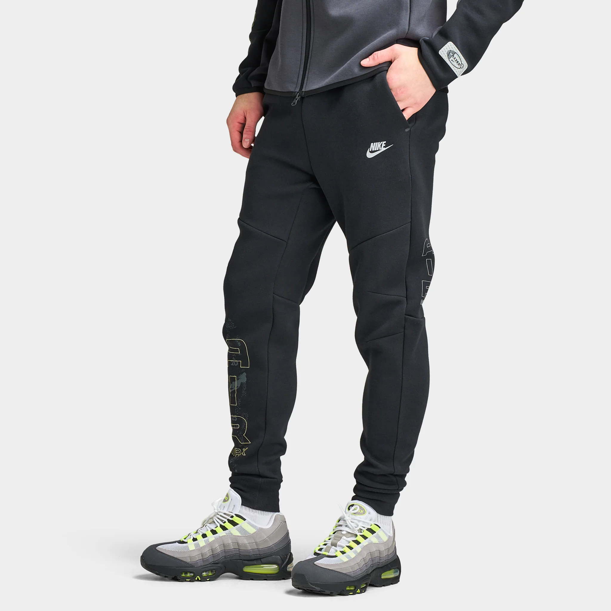 Nike Tech Fleece Jogger MAX 95 Black / Neon Yellow - Image 5