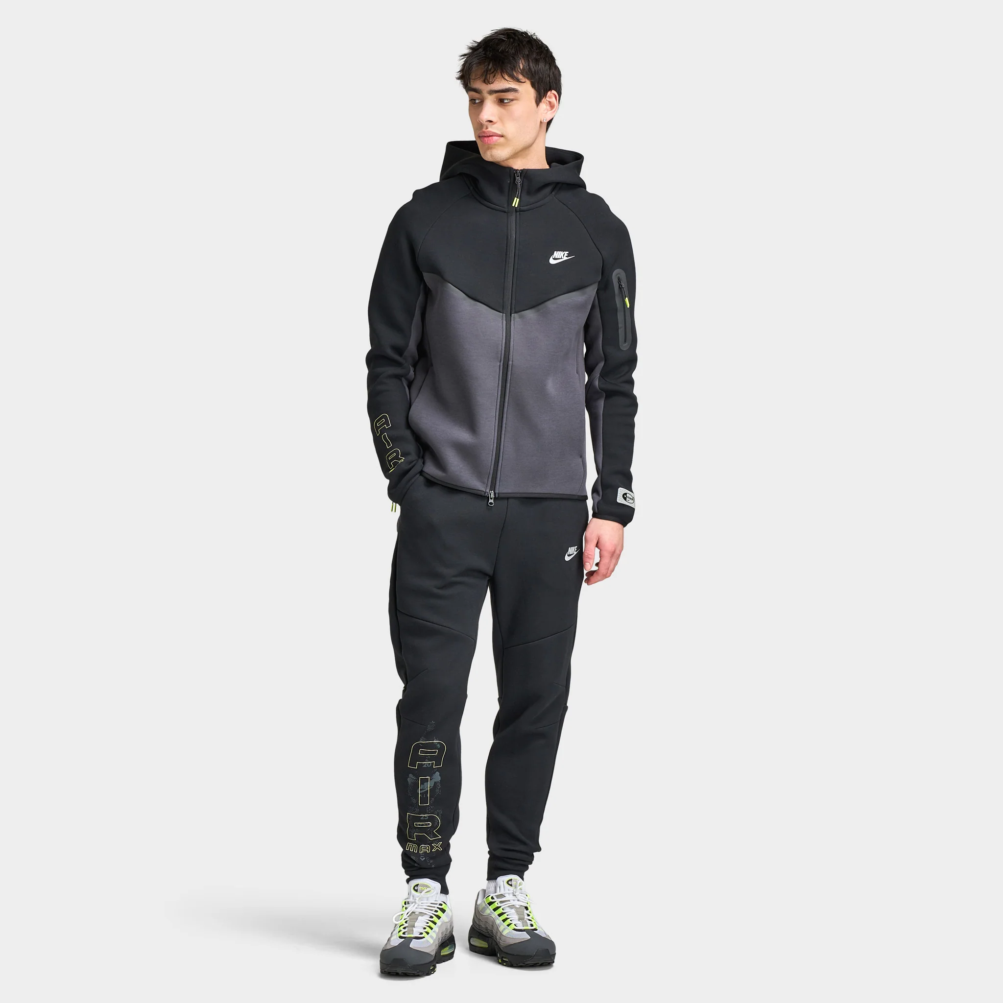 Nike Tech Fleece Jogger MAX 95 Black / Neon Yellow - Image 6
