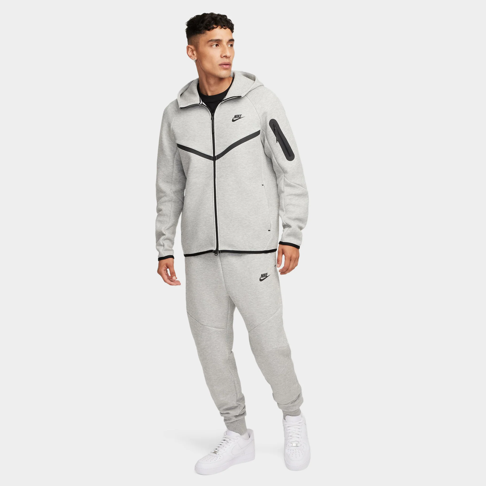 Nike Tech Fleece Joggers Dark Grey Heather / Black - Image 7