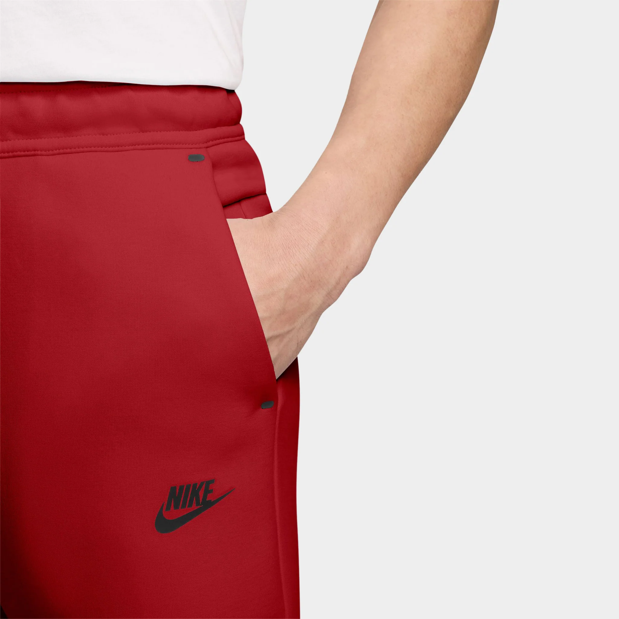 Nike Tech Fleece Joggers Gym Red / Black - Image 3
