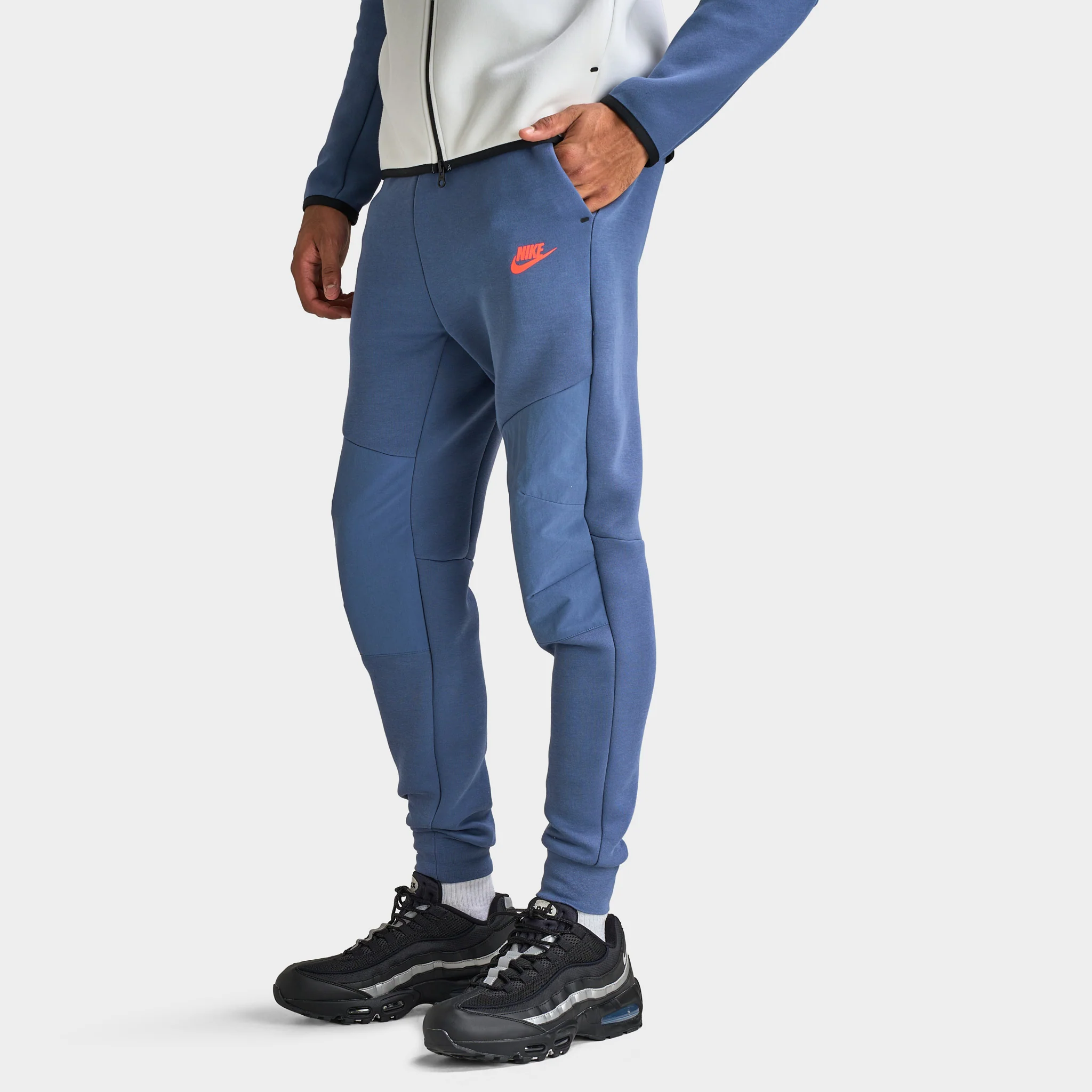 Nike Tech Fleece Joggers Diffused Blue / Bright Crimson - Image 2