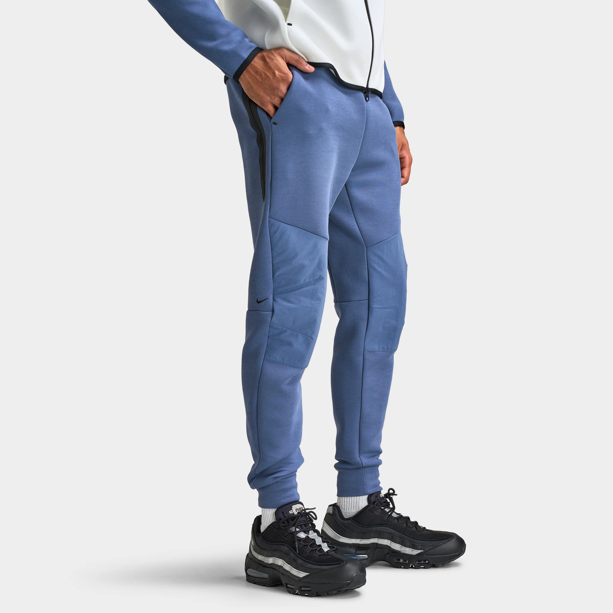 Nike Tech Fleece Joggers Diffused Blue / Bright Crimson - Image 3