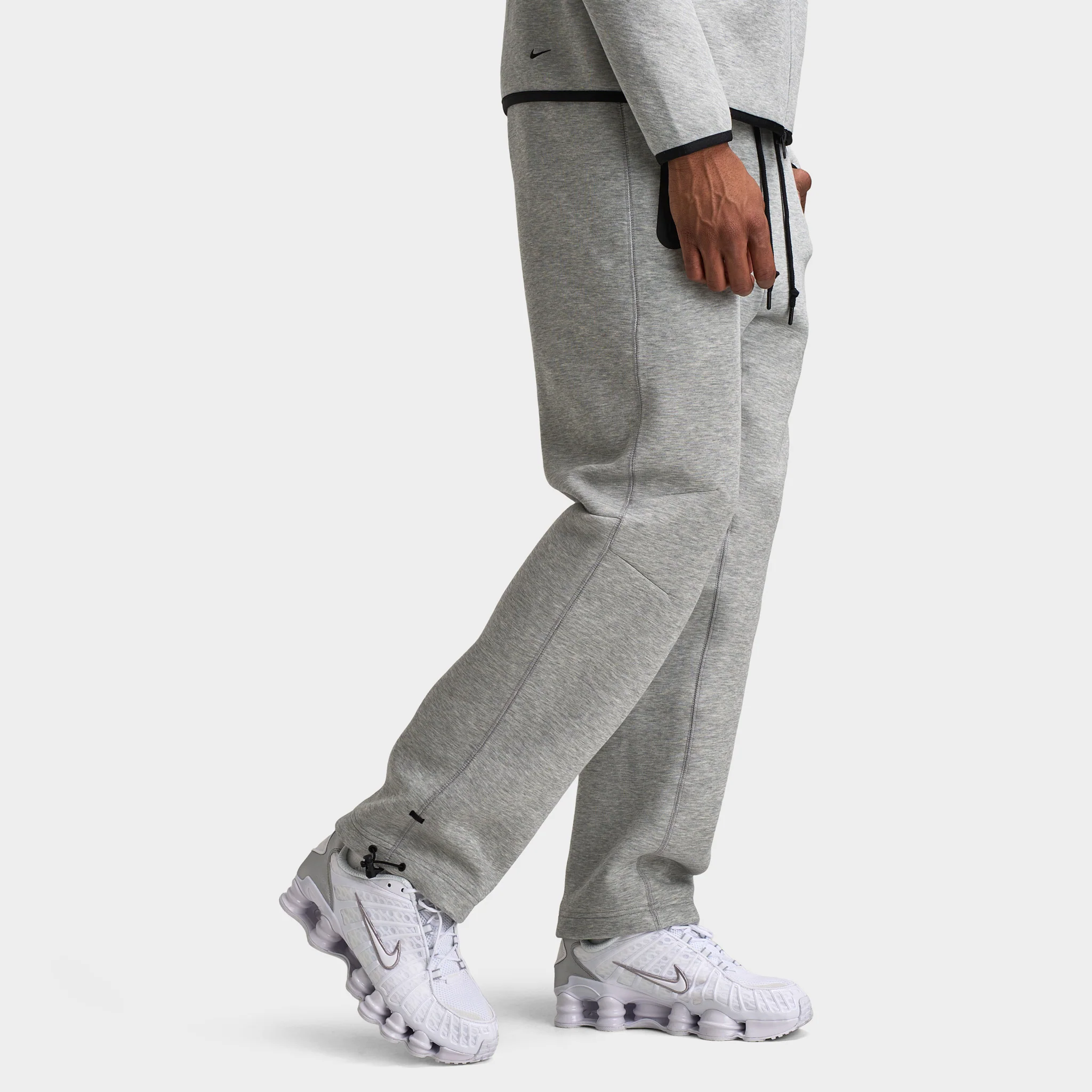 Nike Tech Fleece Open Hem Joggers Dark Heather Grey / Black - Image 4