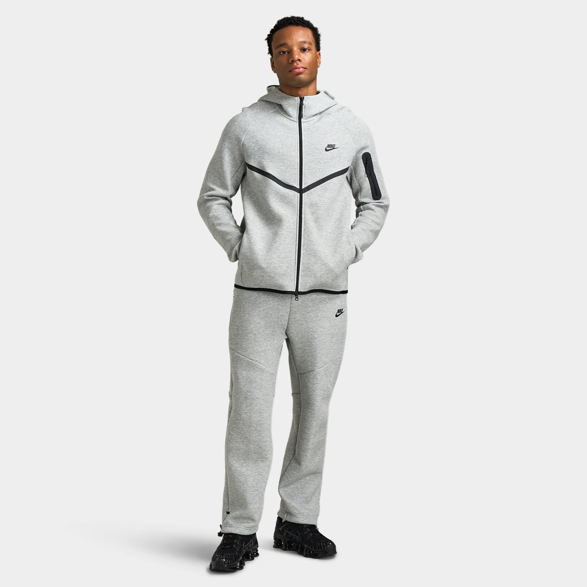 Nike Tech Fleece Open Hem Pants / Grey Heather - Image 6