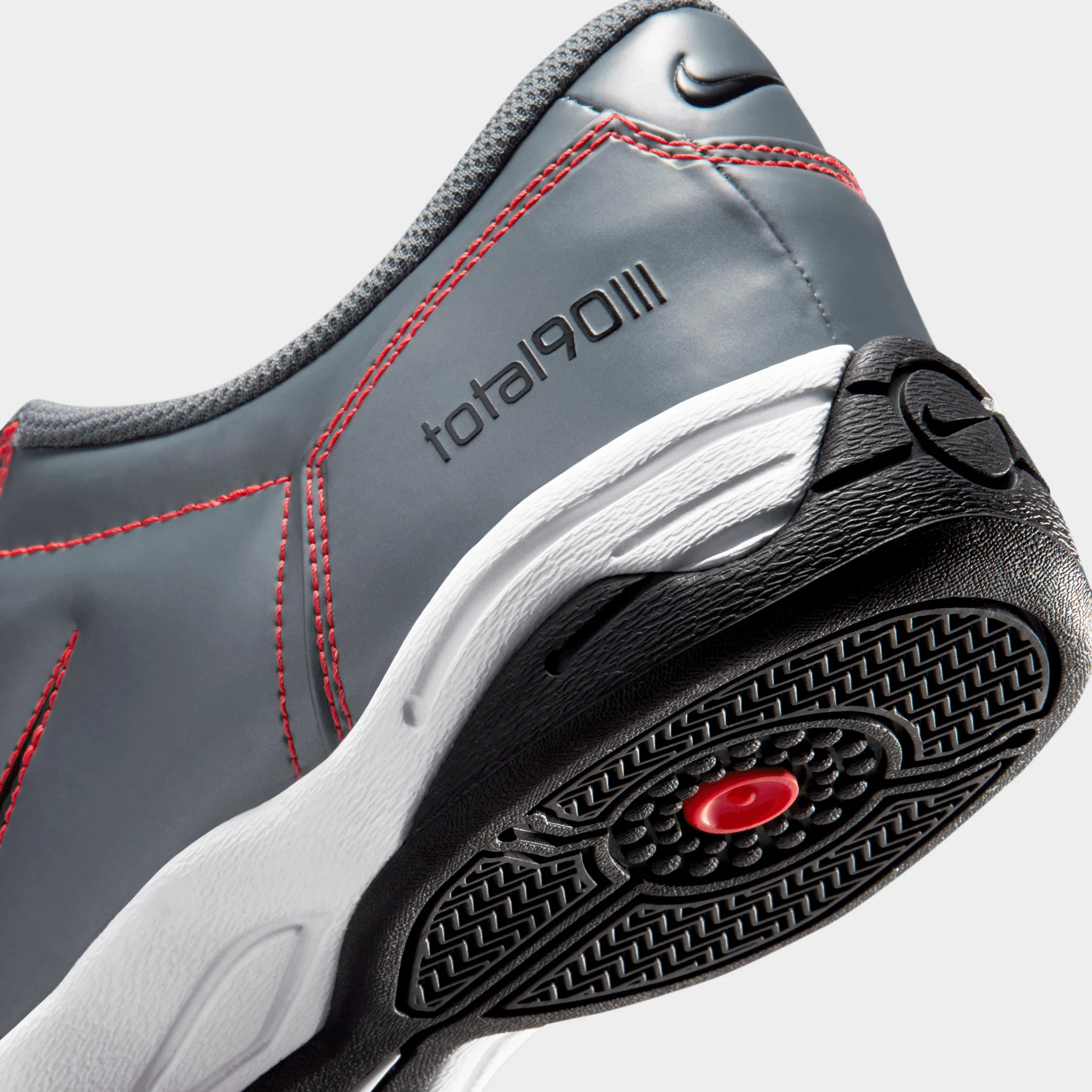 Nike Total 90 Smoke Grey / Black - Bright Crimson - Image 4