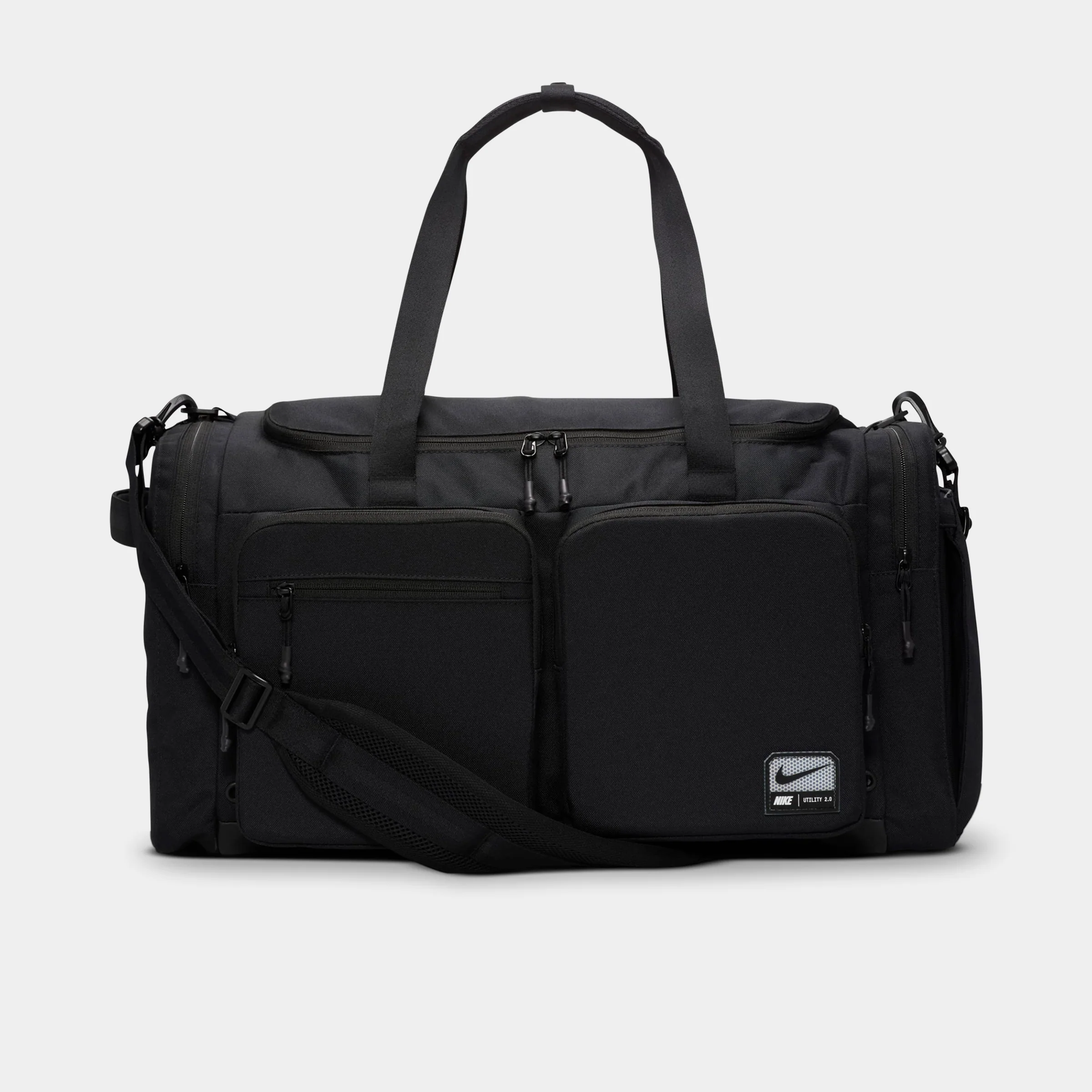 Nike Utility Power 2.0 Duffel Bag Medium (51L) Black / Black - White - Image 5