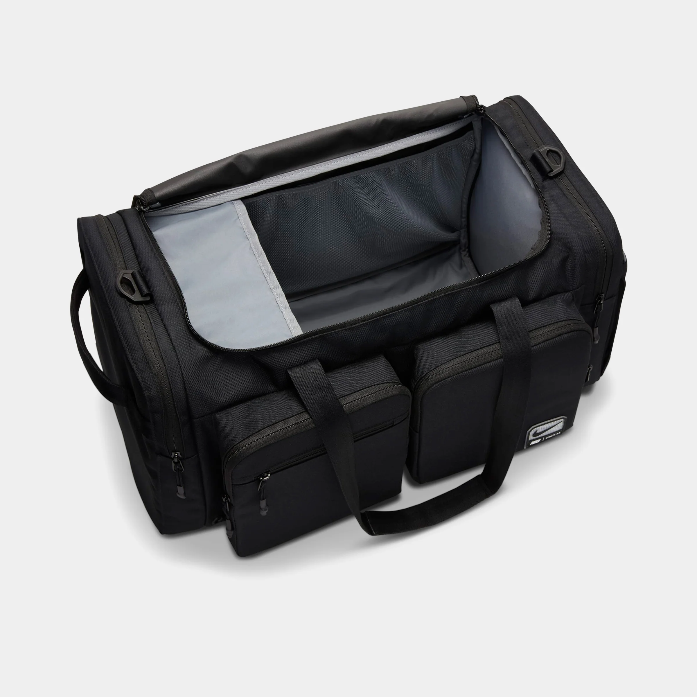 Nike Utility Power 2.0 Duffel Bag Medium (51L) Black / Black - White - Image 8