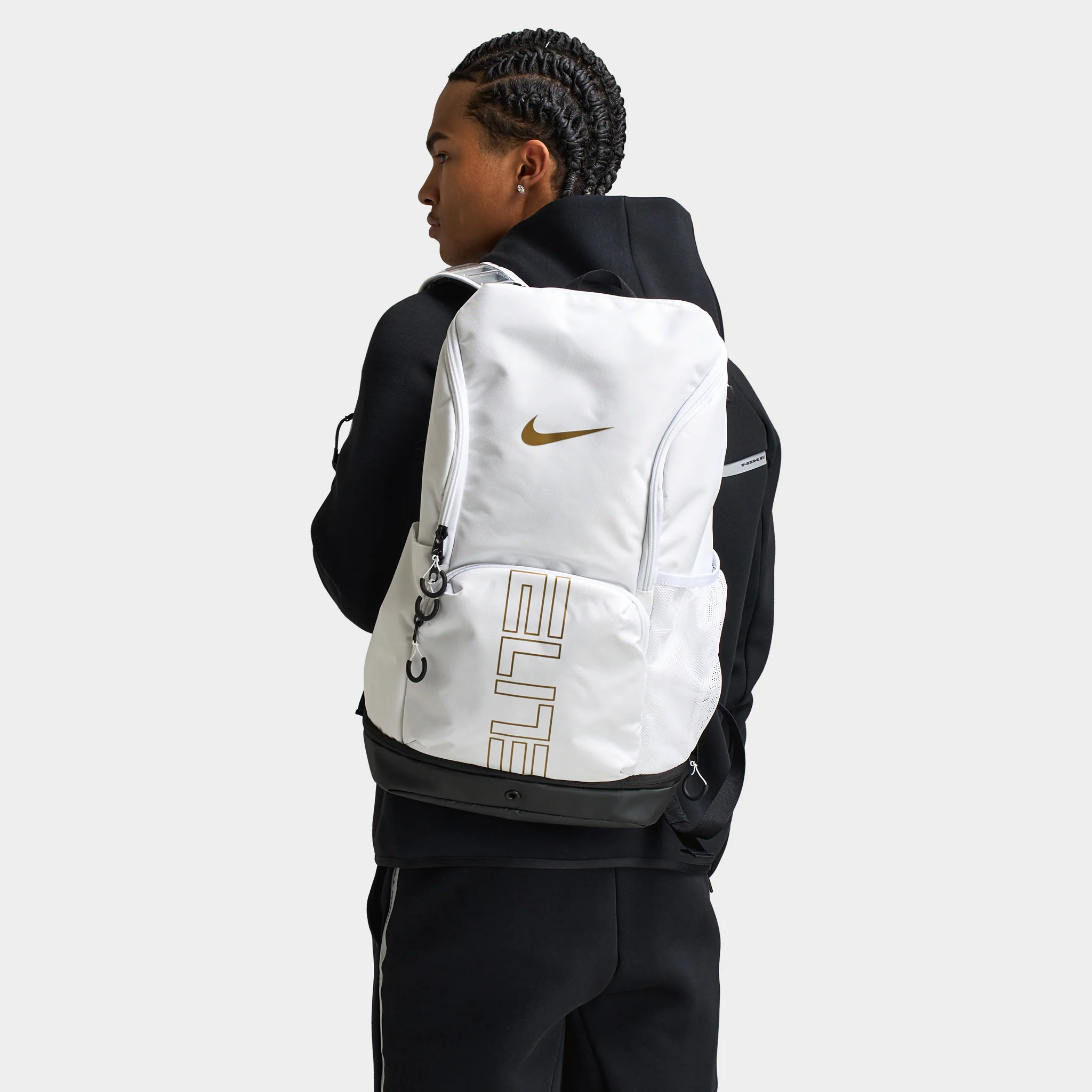 Nike Varsity Elite Backpack White / Black - Gold - Image 2