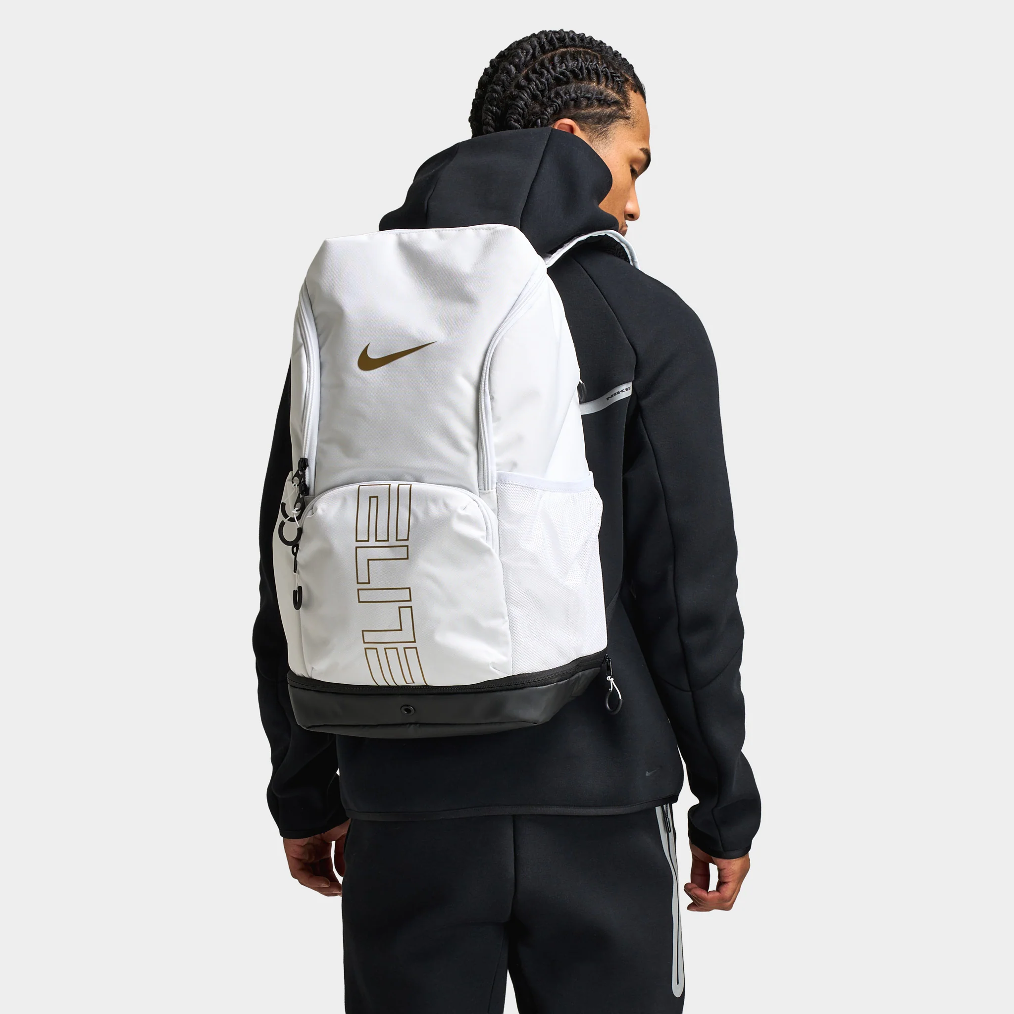 Nike Varsity Elite Backpack White / Black - Gold - Image 3