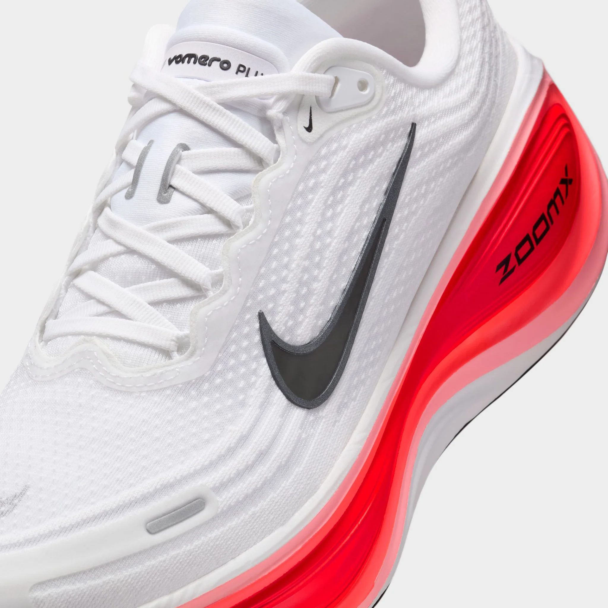 Nike Vomero Plus White / Black - Bright Crimson - Image 3