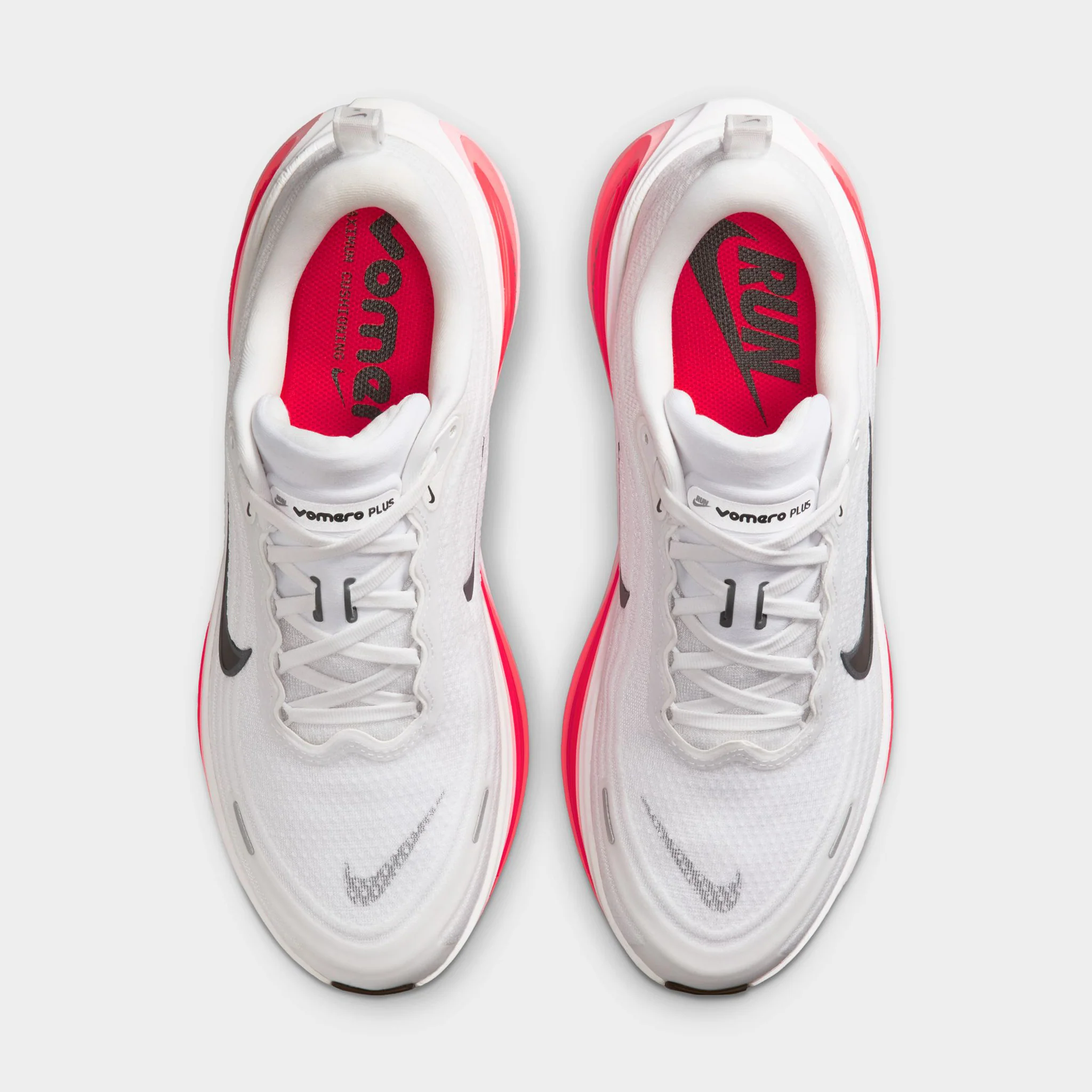 Nike Vomero Plus White / Black - Bright Crimson - Image 5