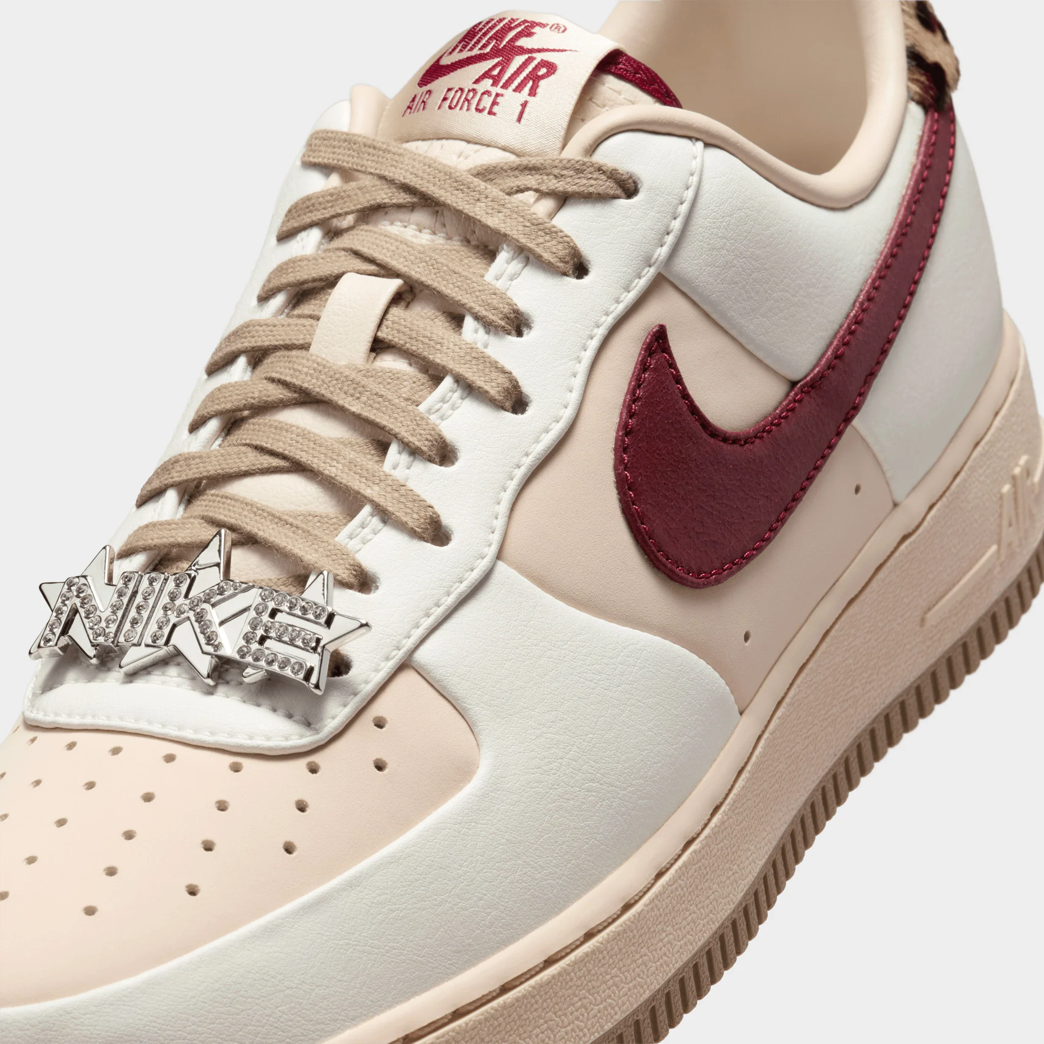 Nike Women's Air Force 1 '07 Pearl White / Team Red - Pearl  White - Image 3