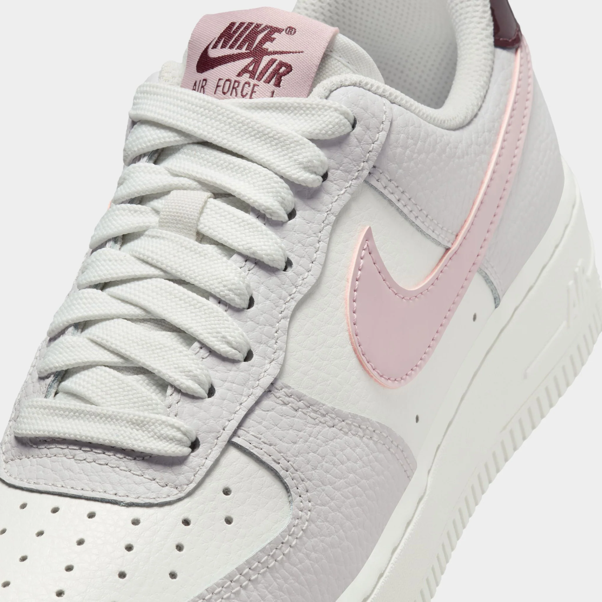 Nike Women's Air Force 1 '07 Summit White / Plum Chalk - Vast Grey - Image 3