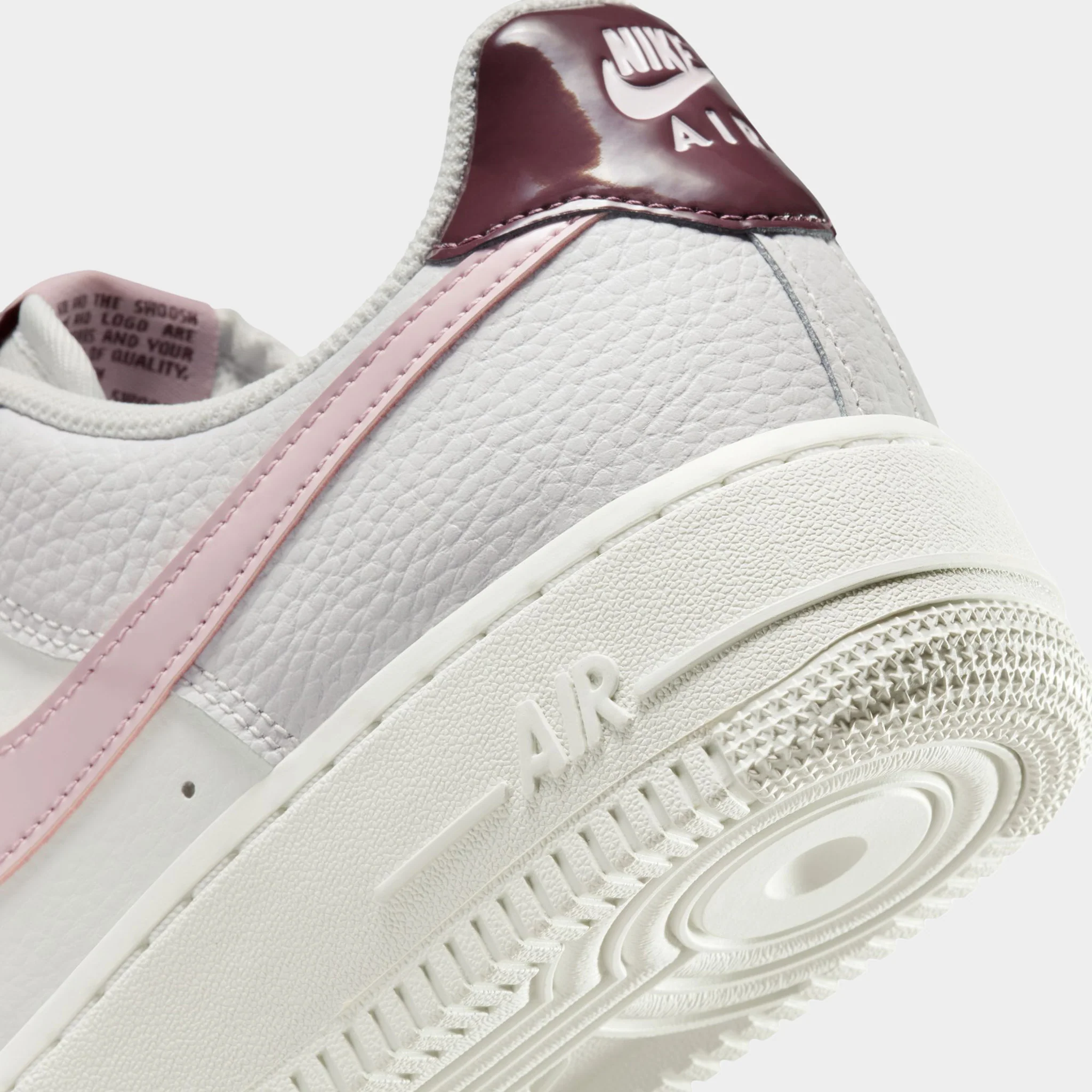 Nike Women's Air Force 1 '07 Summit White / Plum Chalk - Vast Grey - Image 4