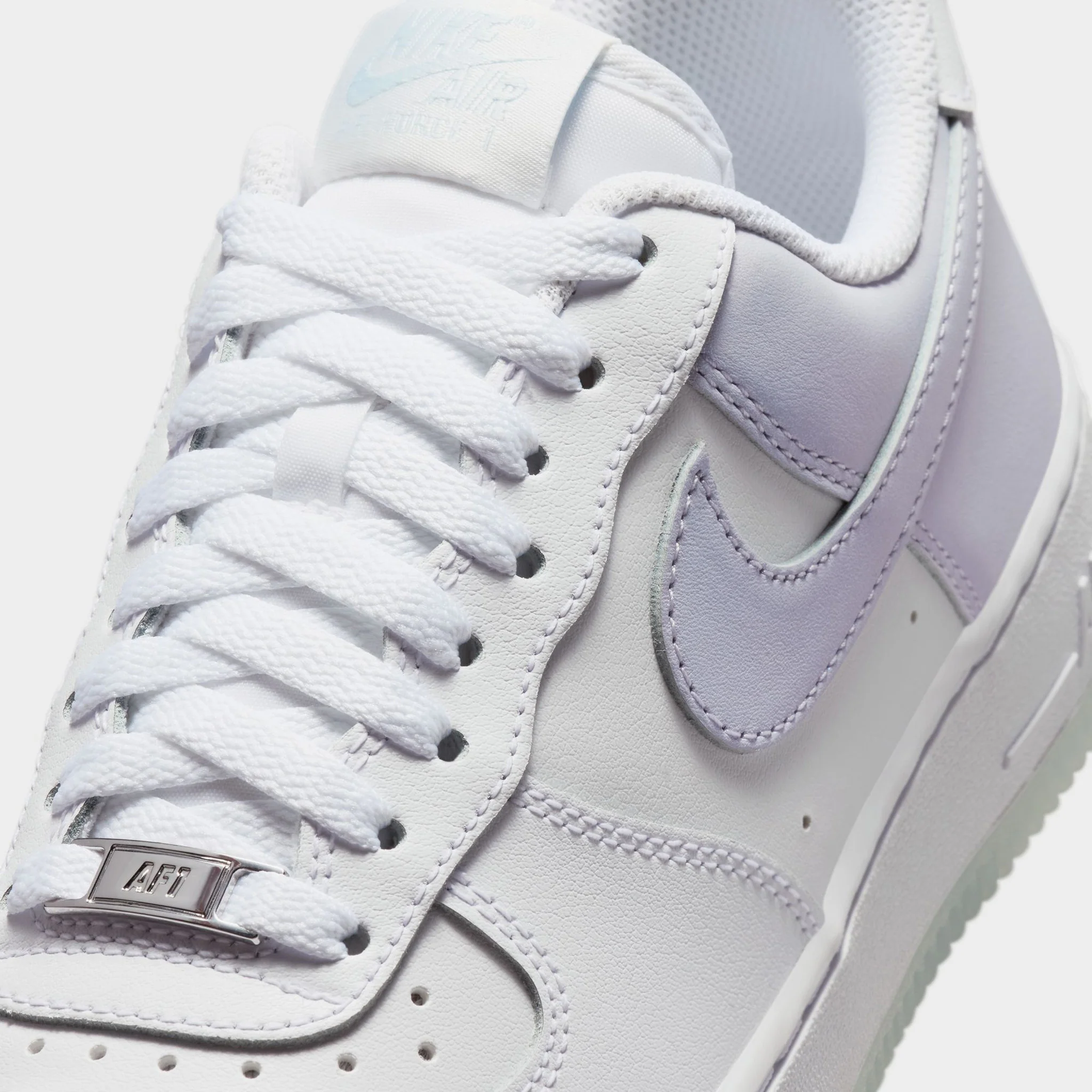Nike Women's Air Force 1 White / White - Blue Tint - Image 3