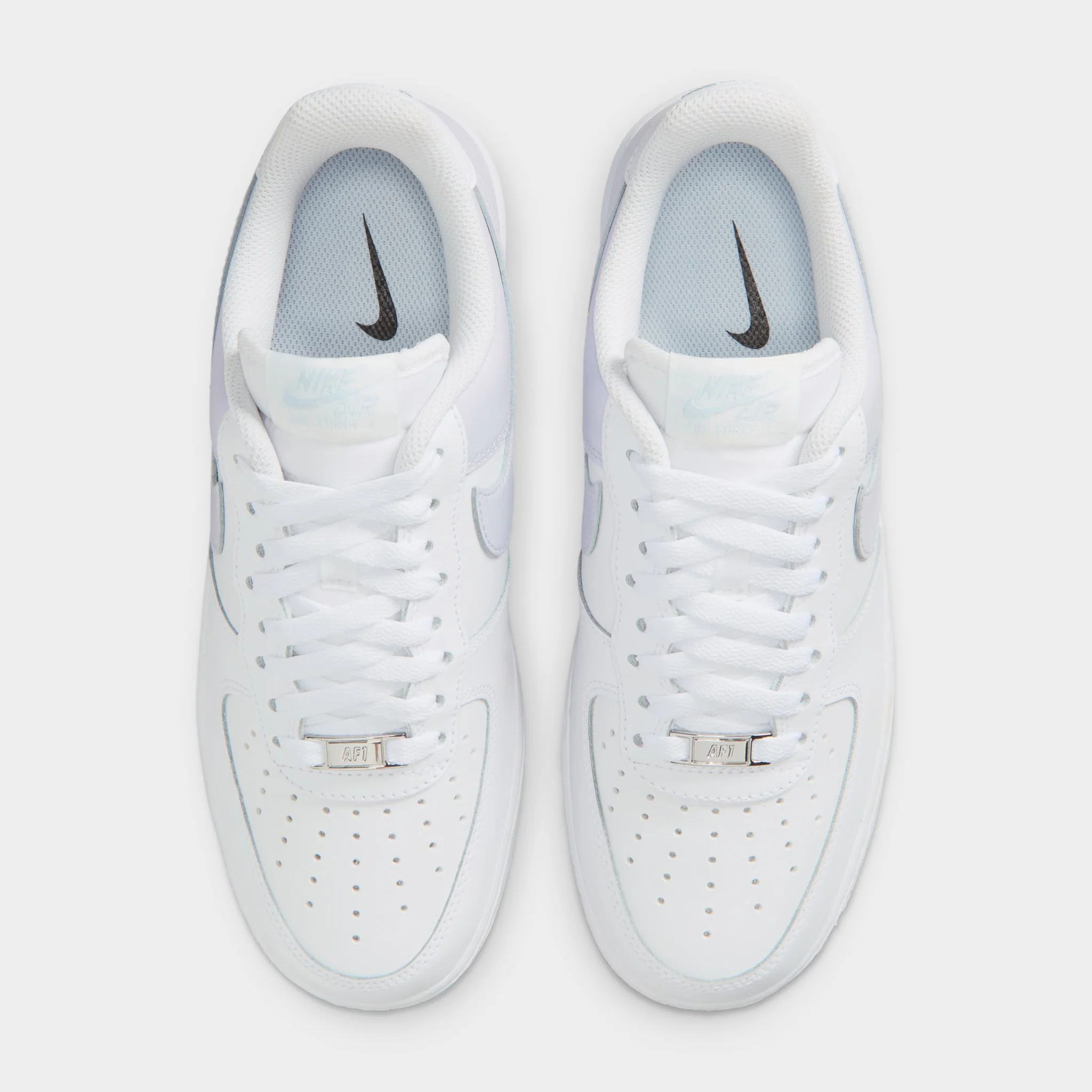 Nike Women's Air Force 1 White / White - Blue Tint - Image 6