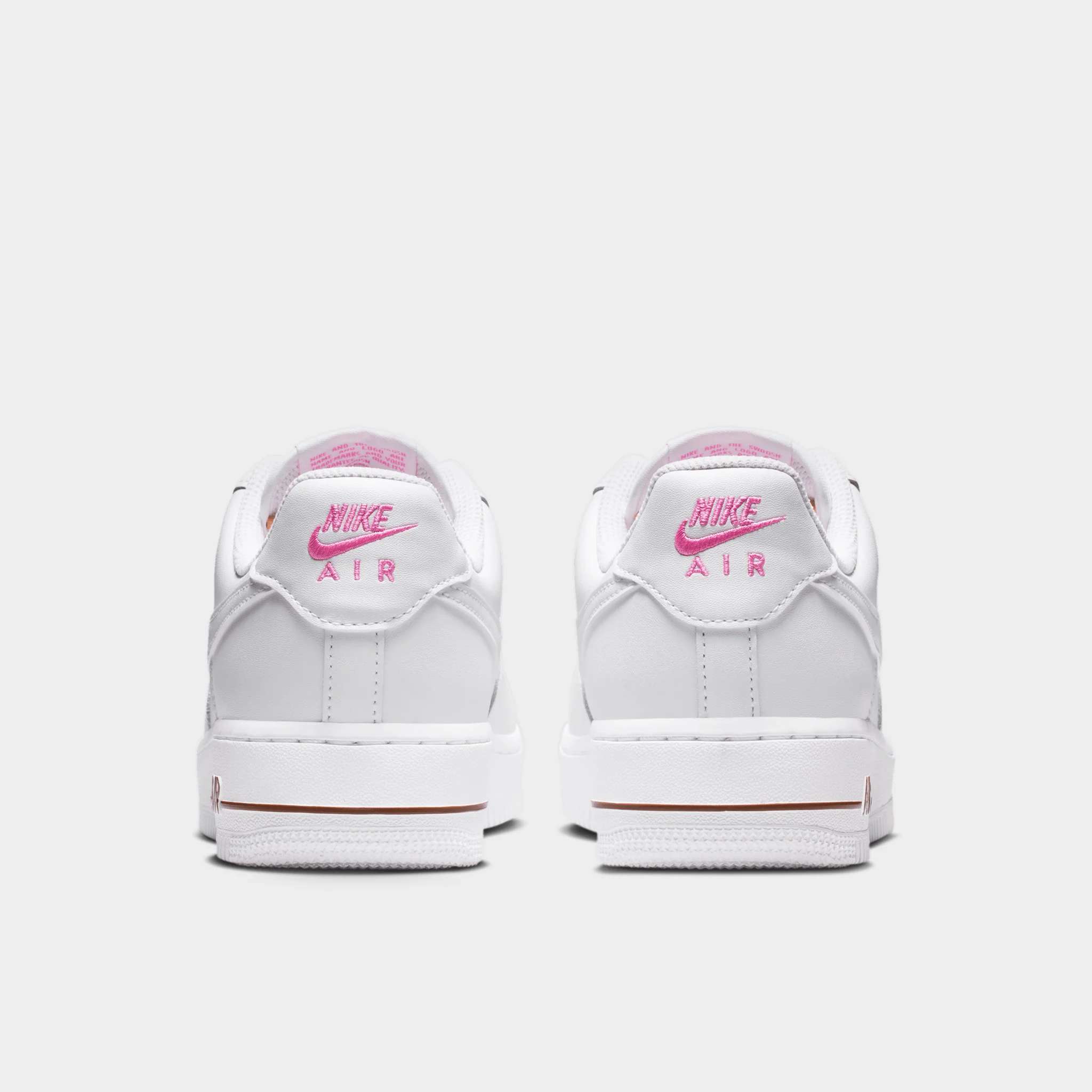 Nike Women's Air Force 1 White / White - Playful Pink - Image 4