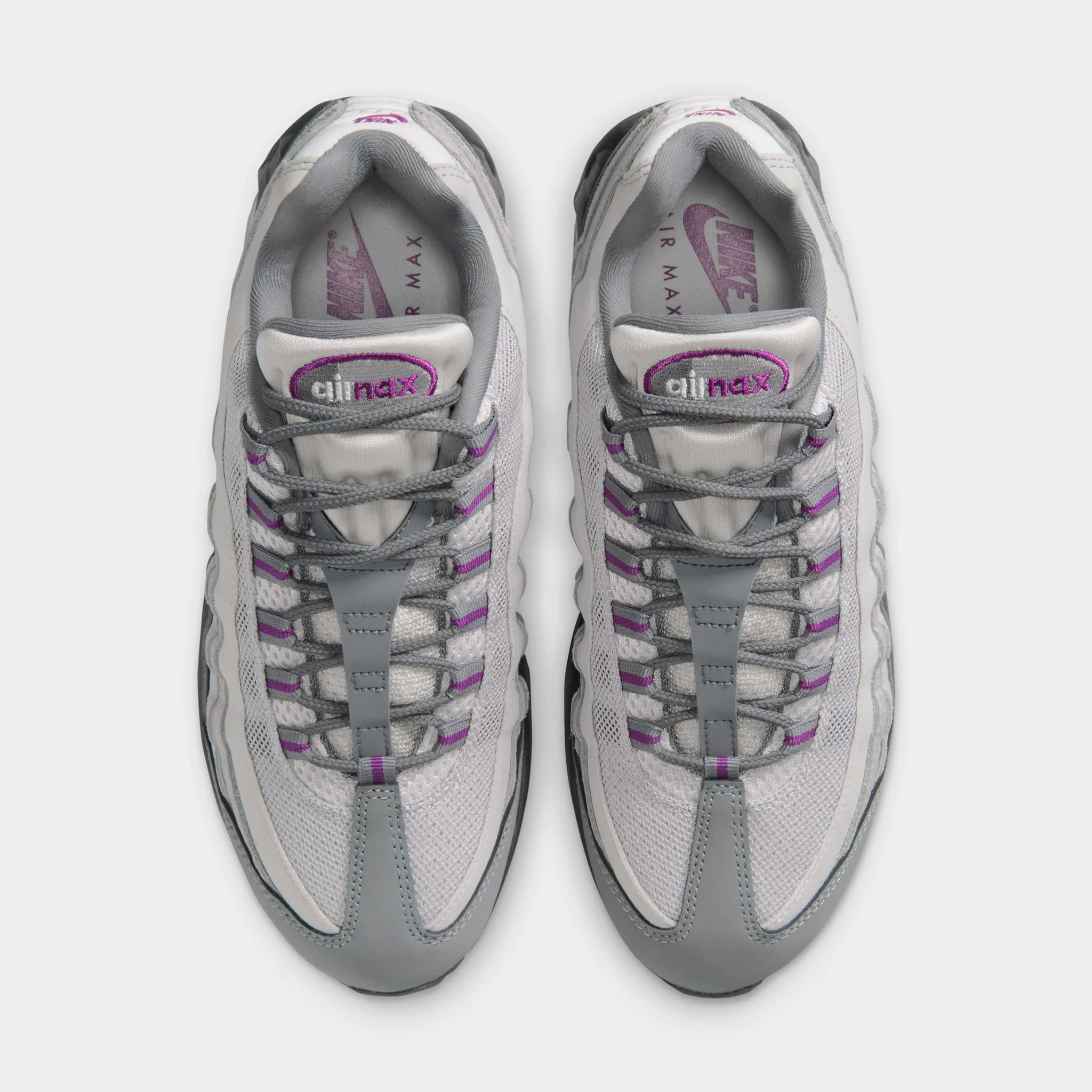 Nike Women's Air Max 95 Cool Grey / Bold Berry - Light Smoke Grey - Image 6