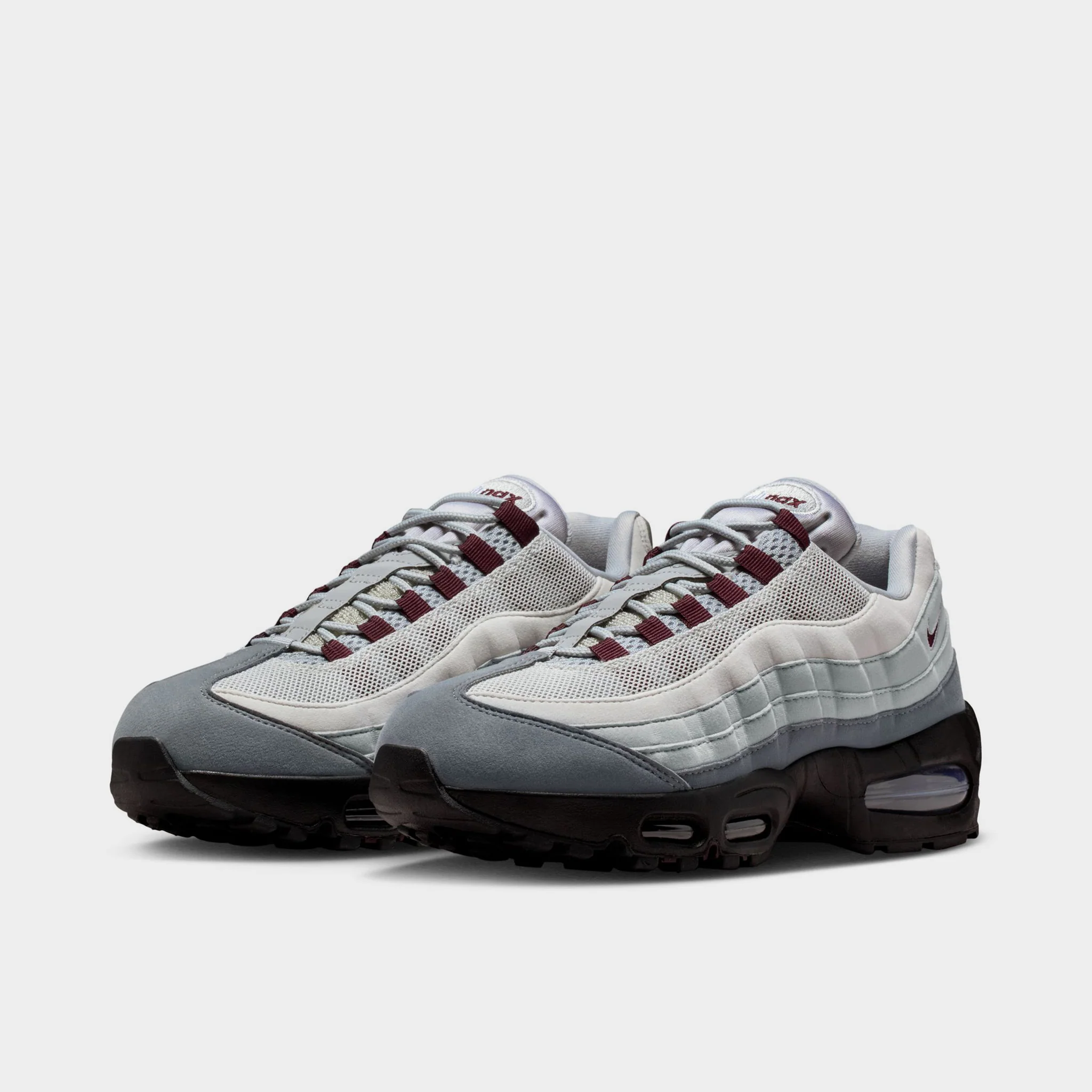 Nike Women's Air Max 95 Smoke Grey / Burgundy Crush - Light Smoke Grey - Image 2