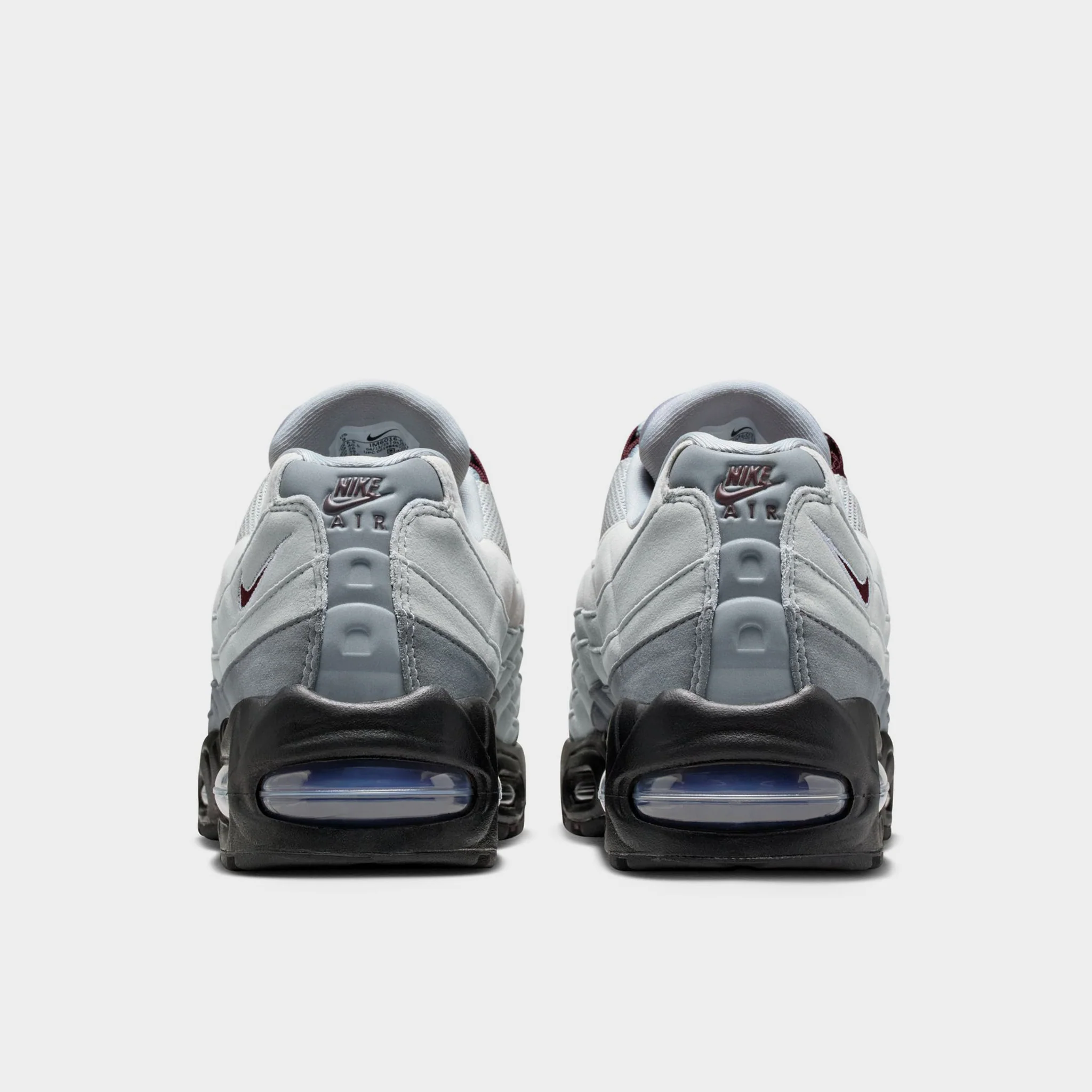 Nike Women's Air Max 95 Smoke Grey / Burgundy Crush - Light Smoke Grey - Image 4