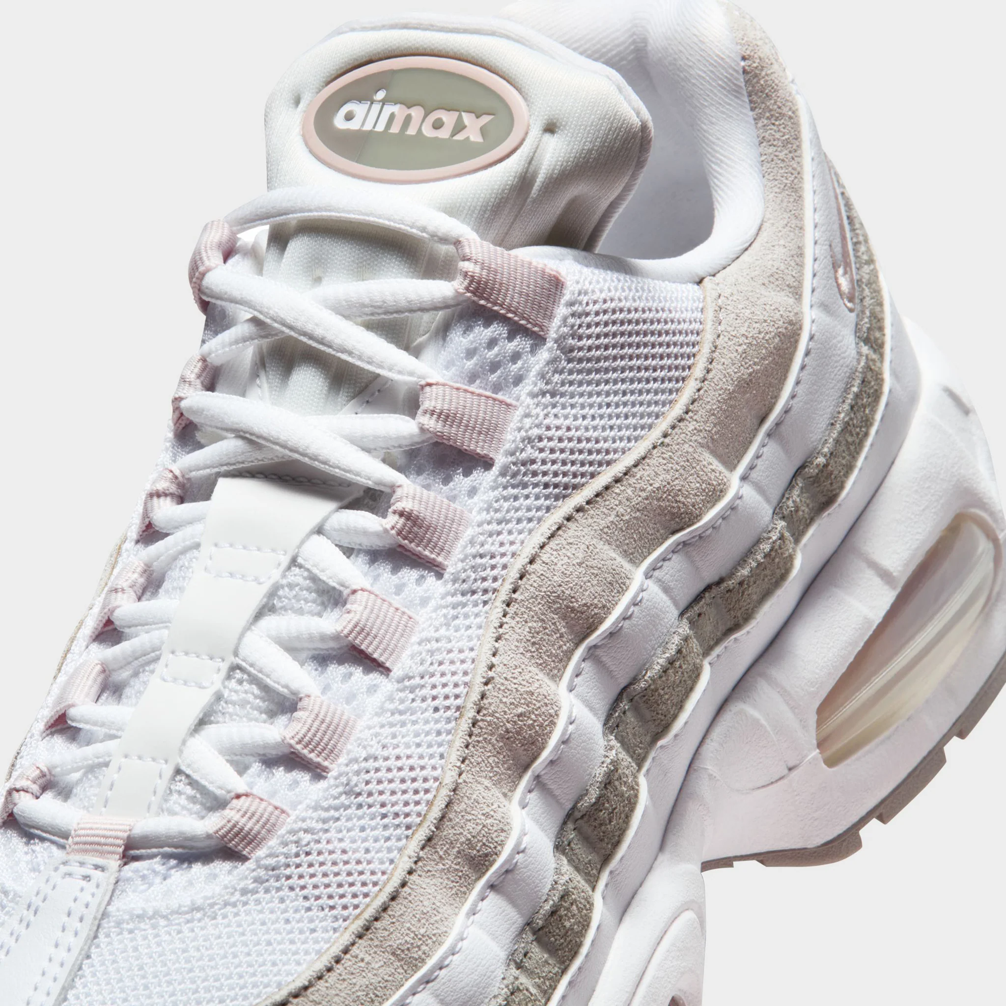 Nike Women's Air Max 95 White / Silt Red - Light Charcoal - Image 3