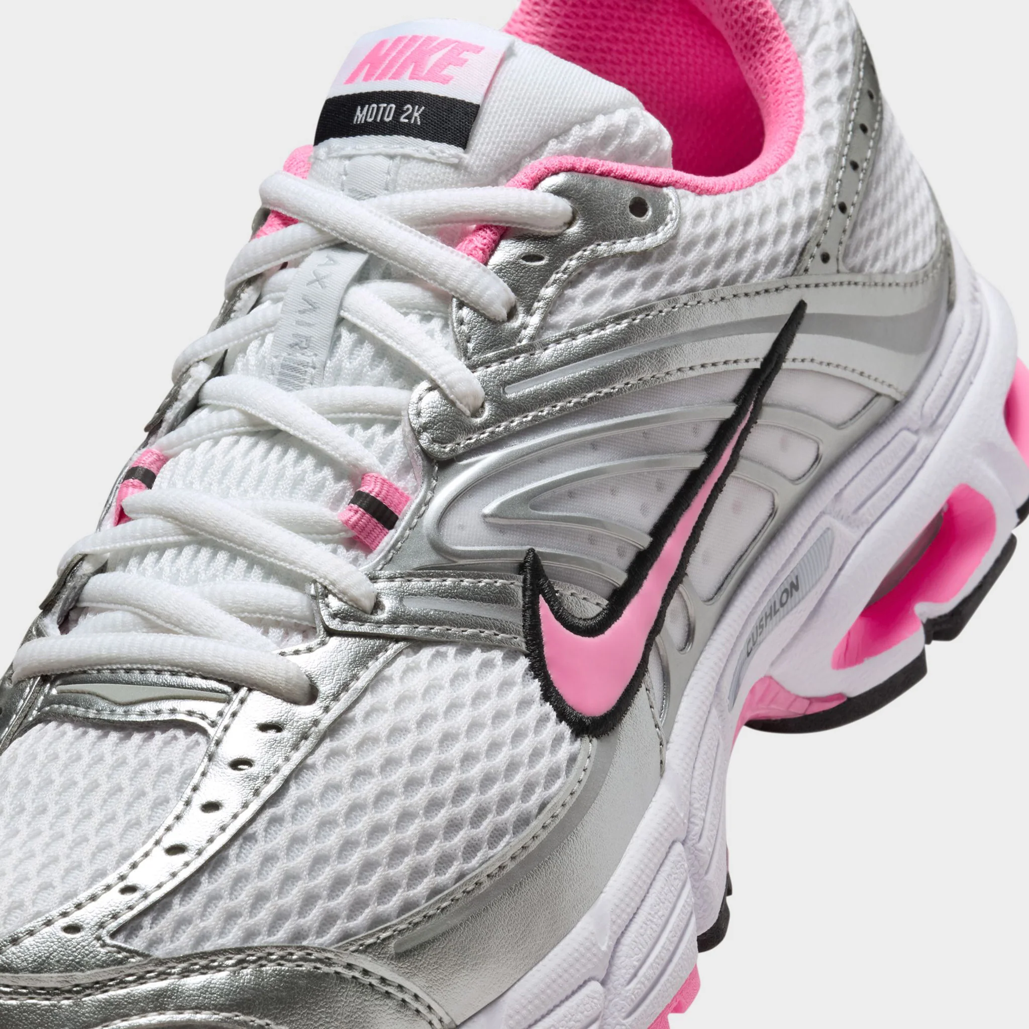 Nike Women's Air Max Moto 2K Metallic Silver / Pink Spell - Pure Platinum - Image 3