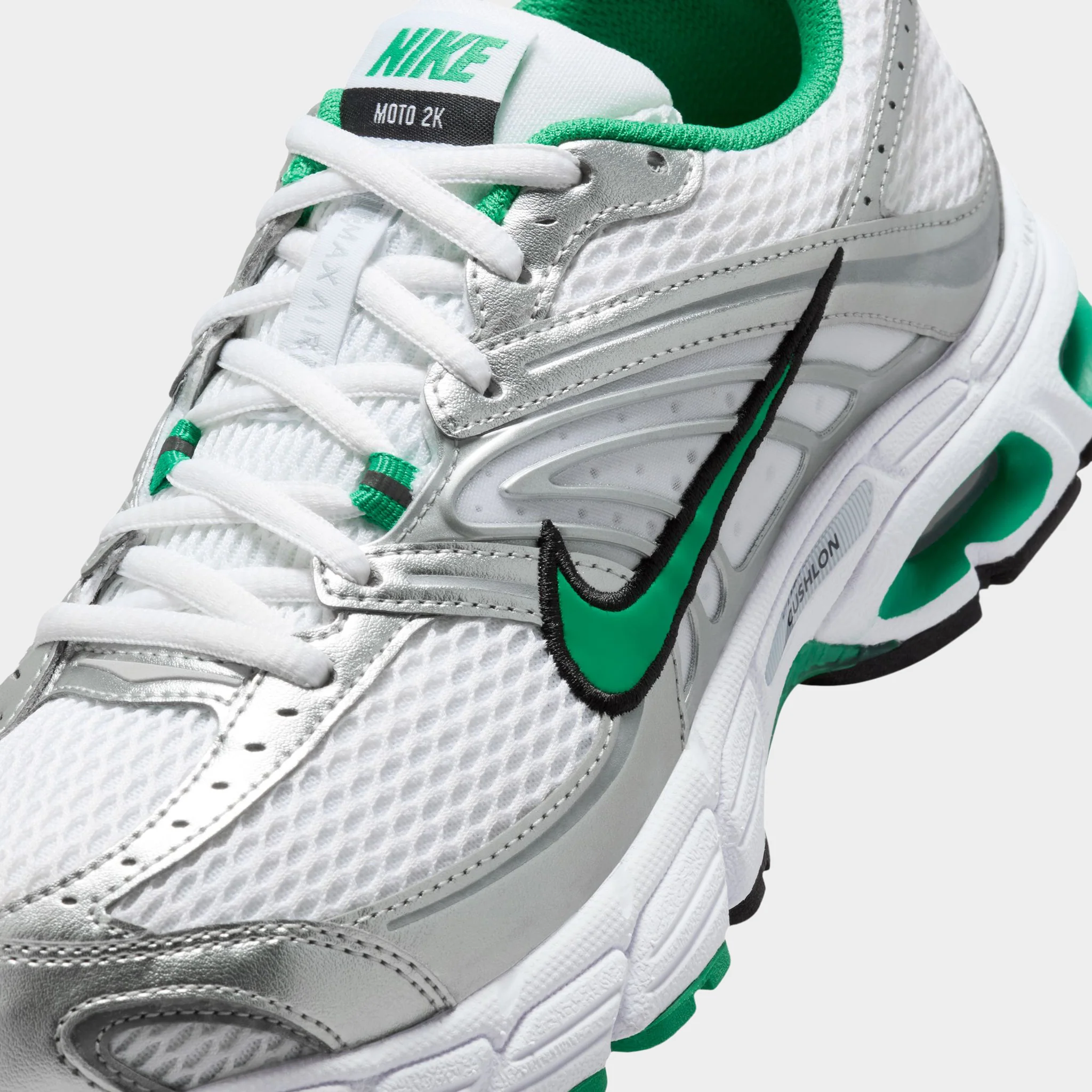 Nike Women's Air Max Moto 2K Metallic Silver / Stadium Green - White - Image 3