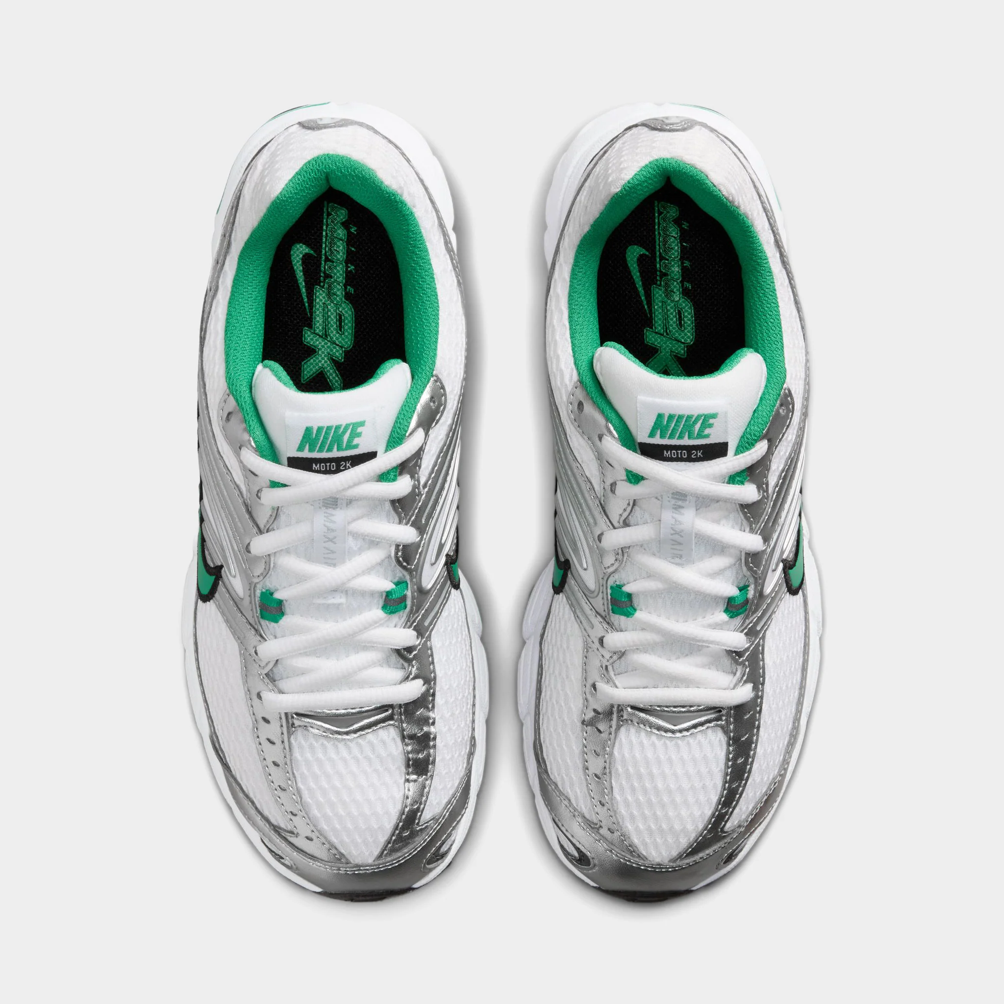 Nike Women's Air Max Moto 2K Metallic Silver / Stadium Green - White - Image 5