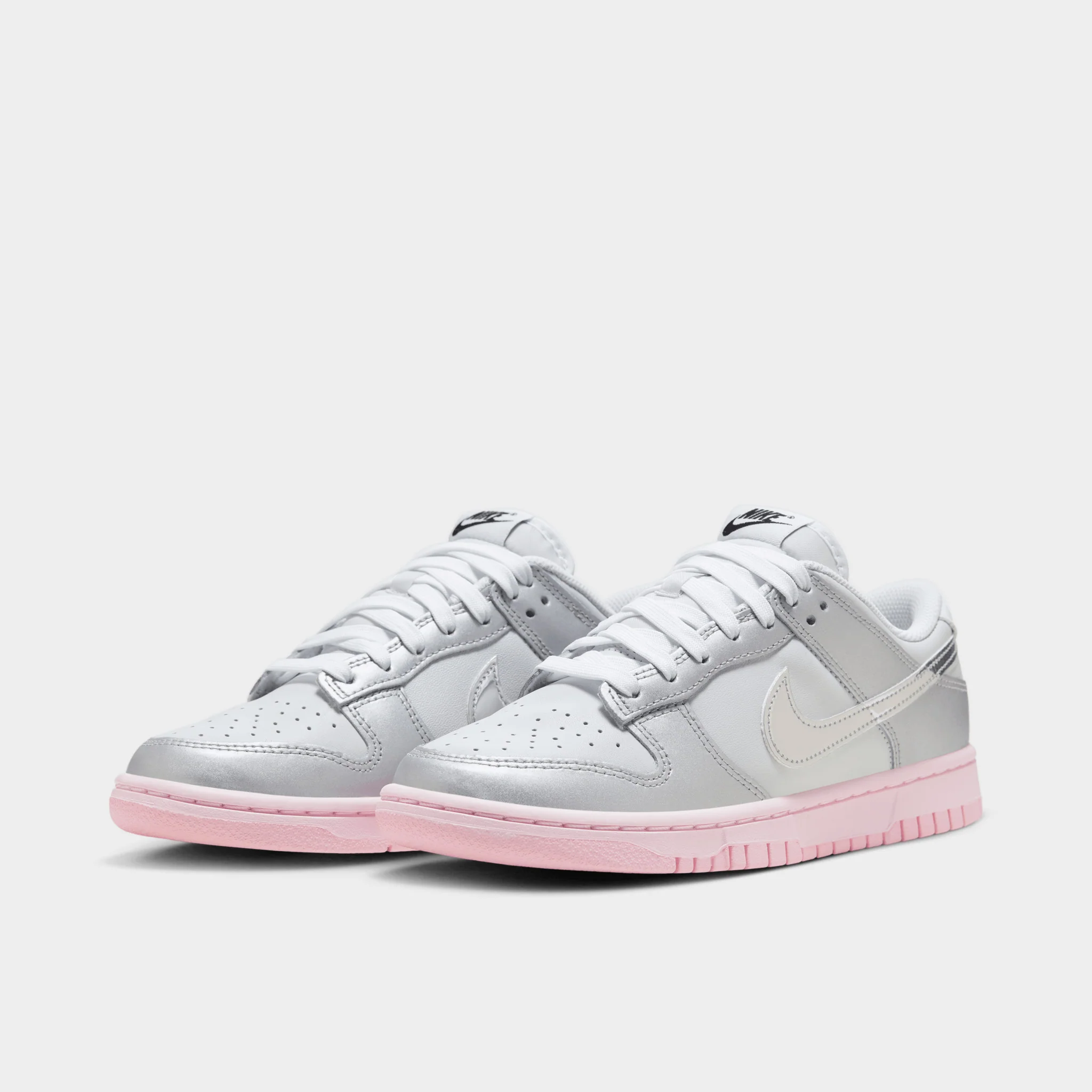 Nike Women's Dunk Low LX Photon Dust / Metallic Silver - Pink Foam - Image 2