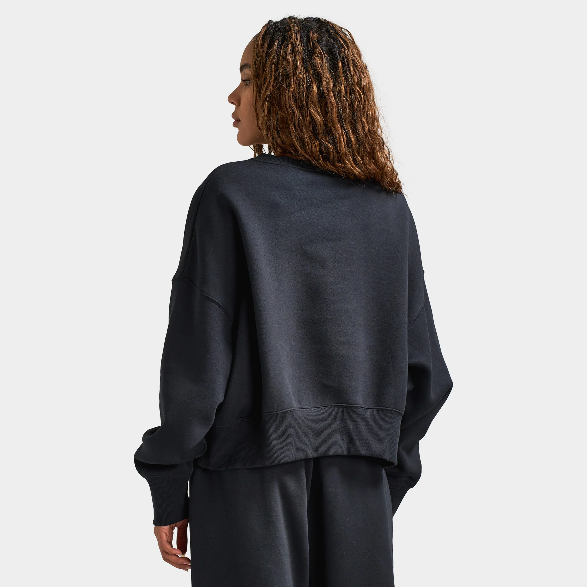 Nike Women's Phoenix Over-Oversized Crewneck Heritage Black / Anthracite - Image 2