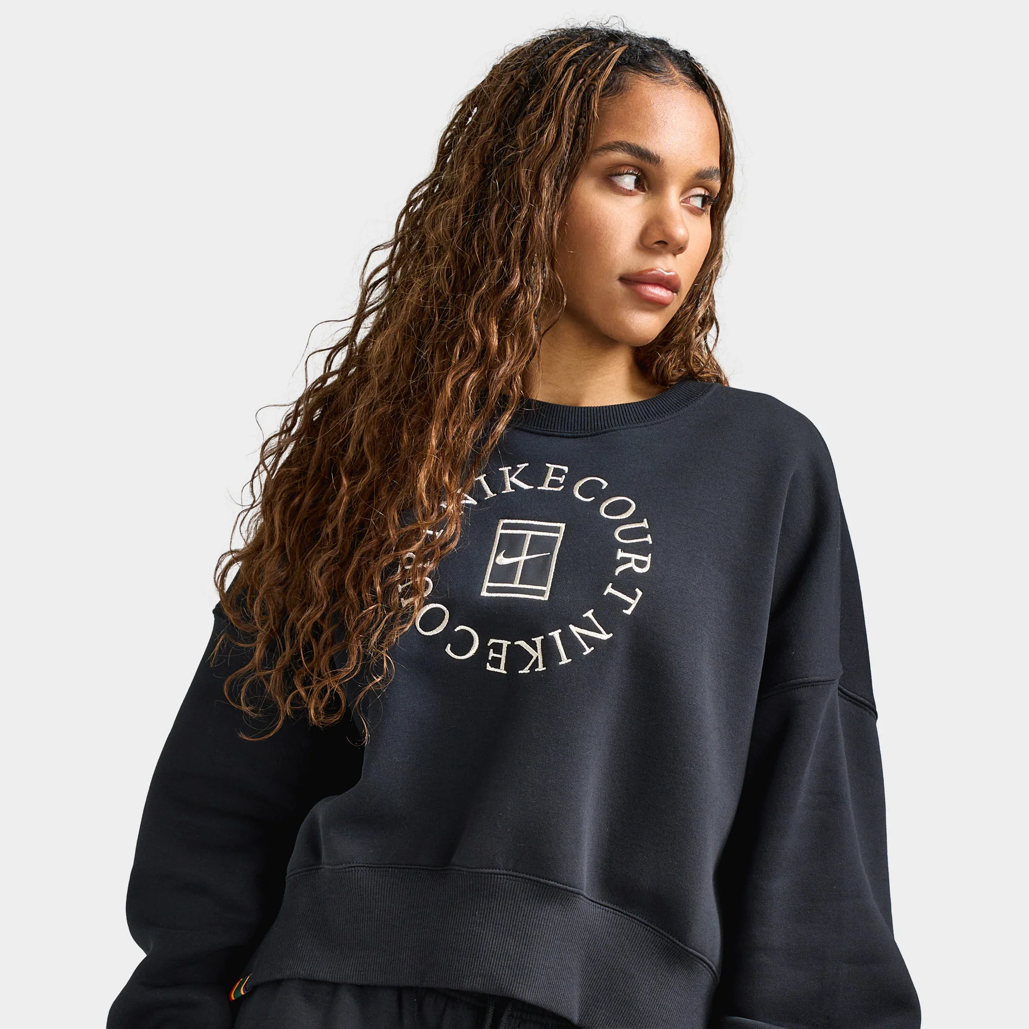 Nike Women's Phoenix Over-Oversized Crewneck Heritage Black / Anthracite - Image 3