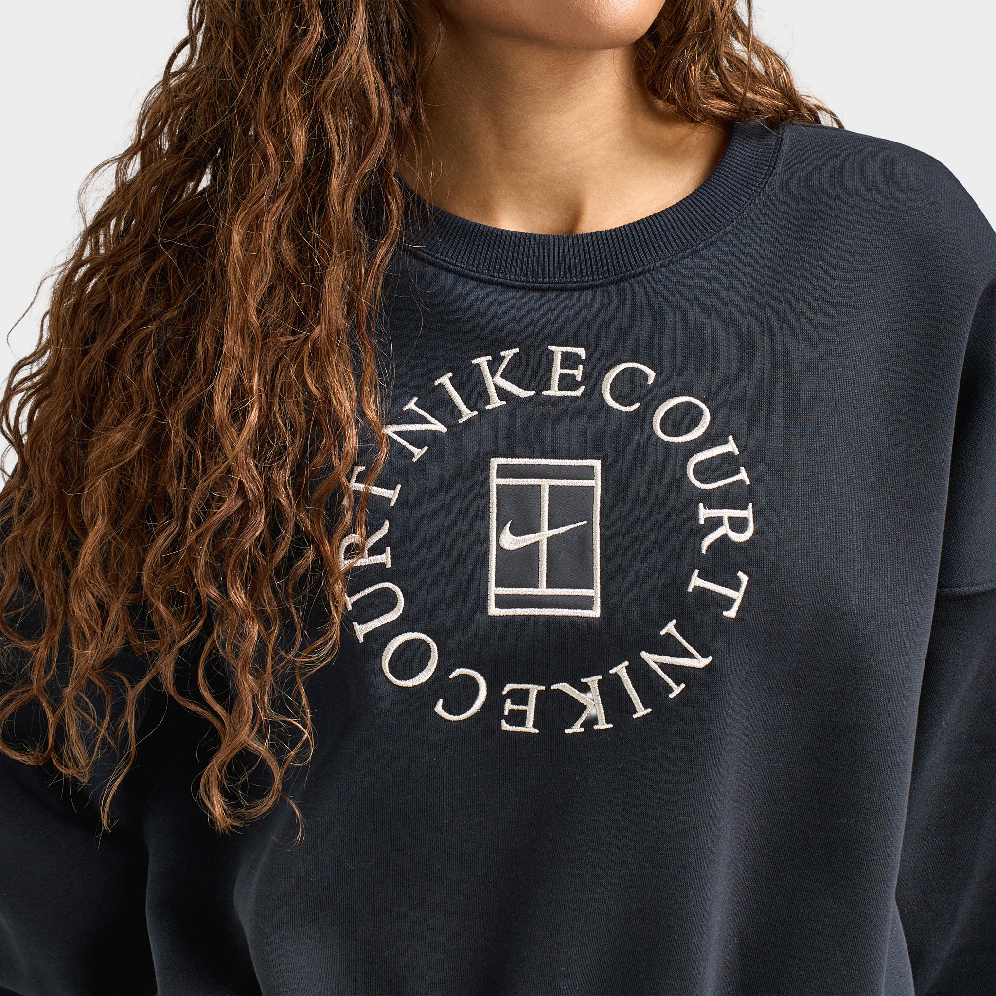 Nike Women's Phoenix Over-Oversized Crewneck Heritage Black / Anthracite - Image 4