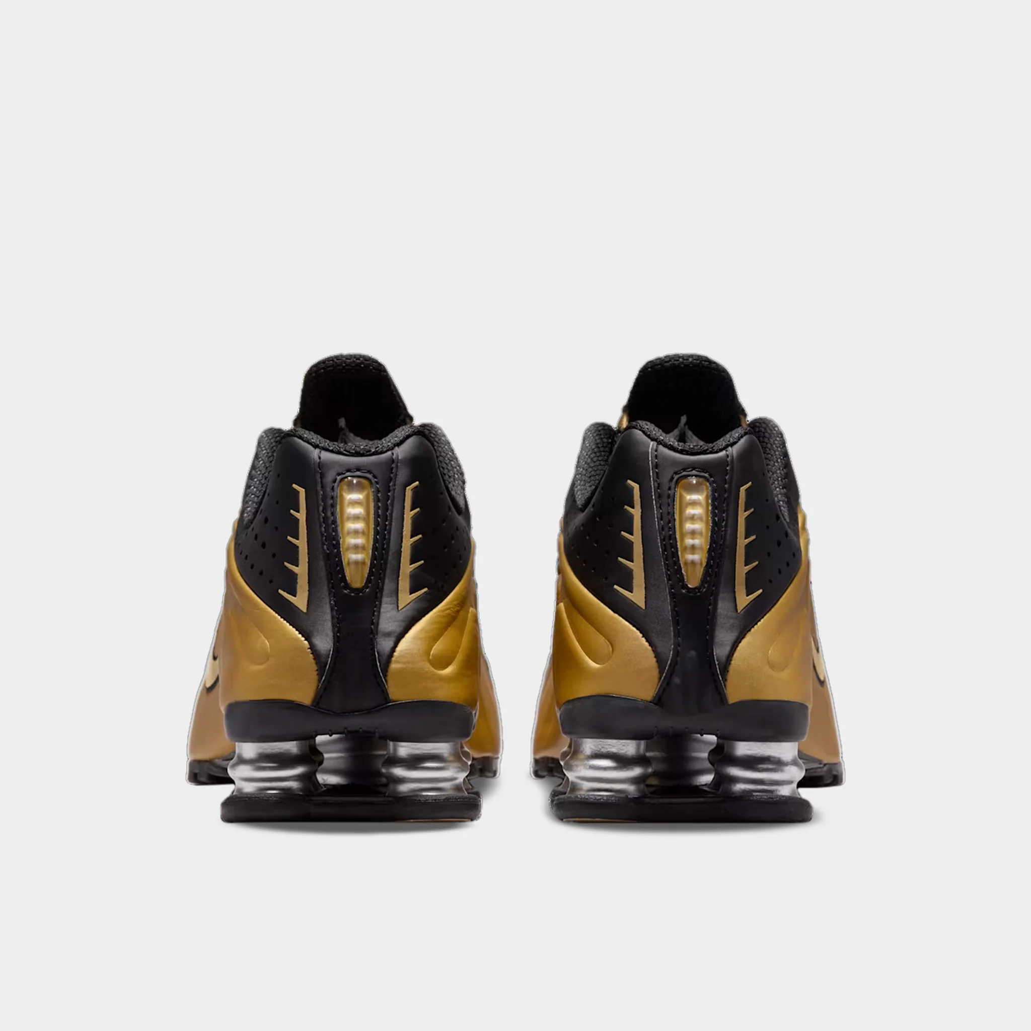 Nike Women's Shox R4 Black / Metallic Gold - Metallic Silver - Image 3