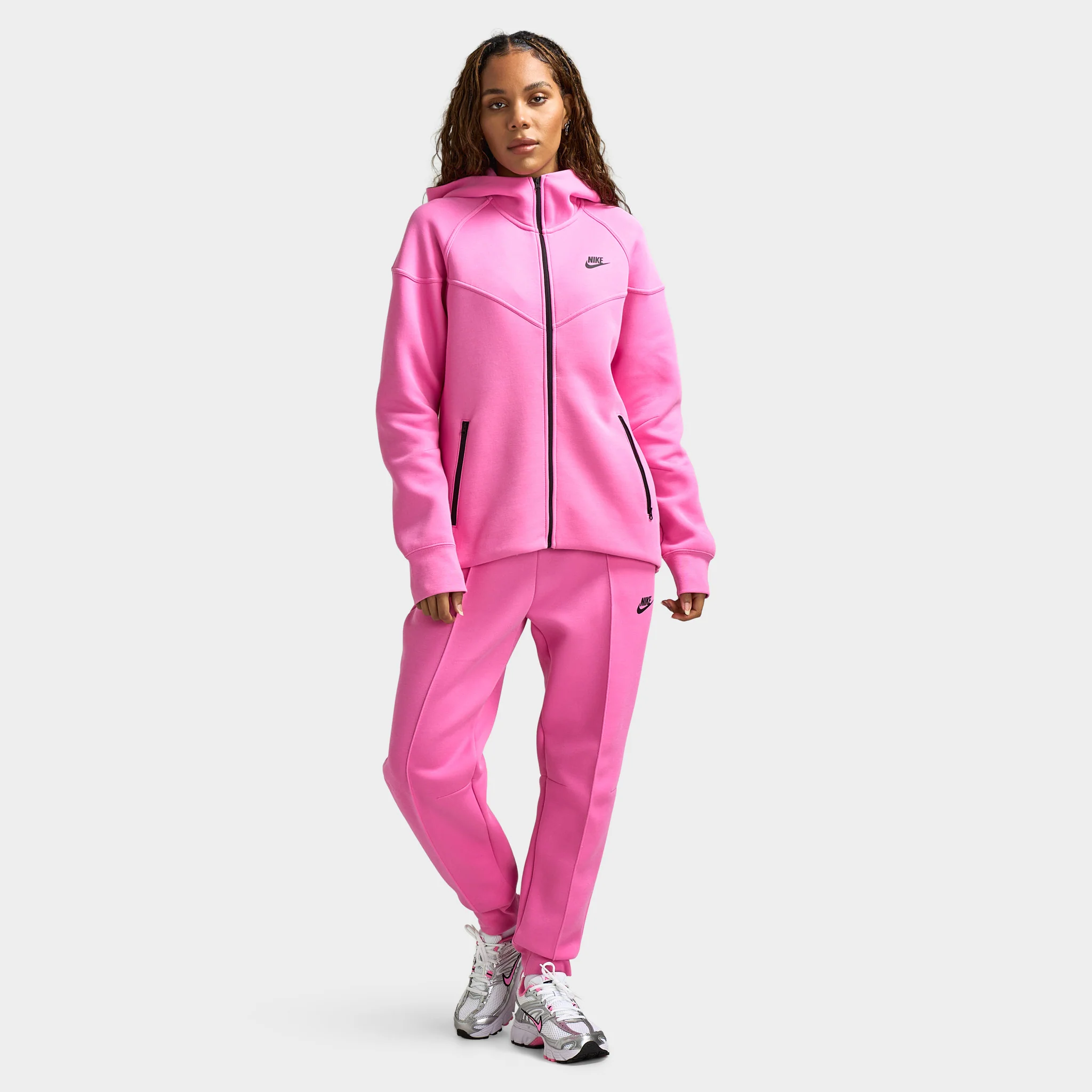 Nike Women's Tech Fleece Full Zip Windrunner Hoodie / Playful Pink - Image 6