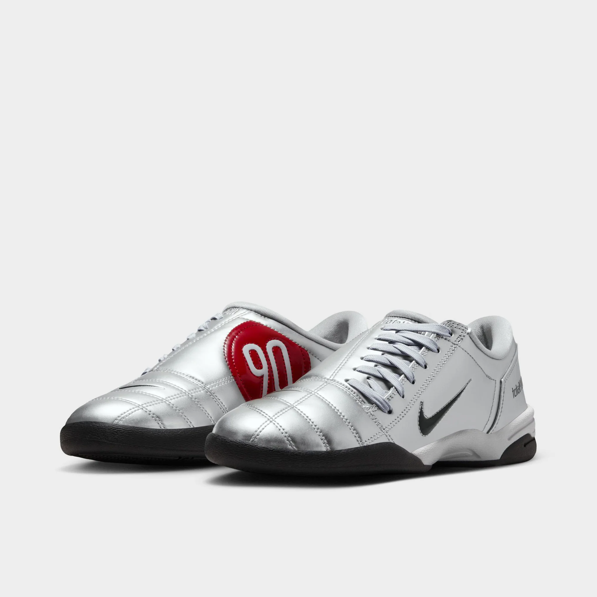Nike Women's Total 90 Metallic Silver / Black - University Red - Image 2