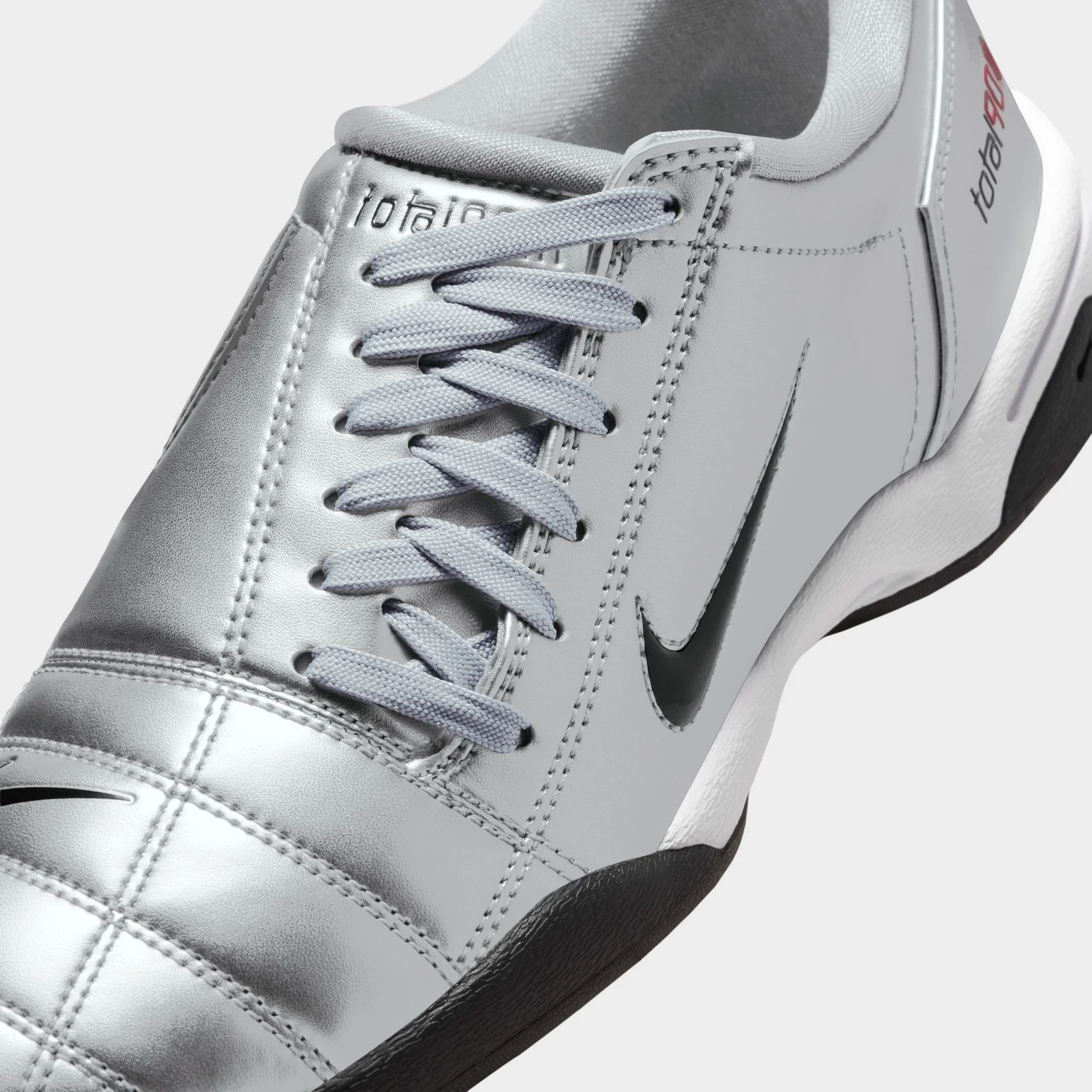 Nike Women's Total 90 Metallic Silver / Black - University Red - Image 3