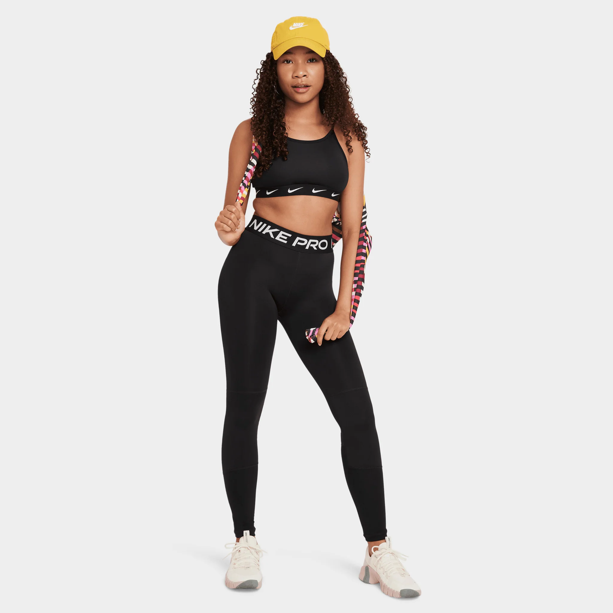 Nike Pro Junior Girls' Dri-FIT Leggings / Black - Image 11