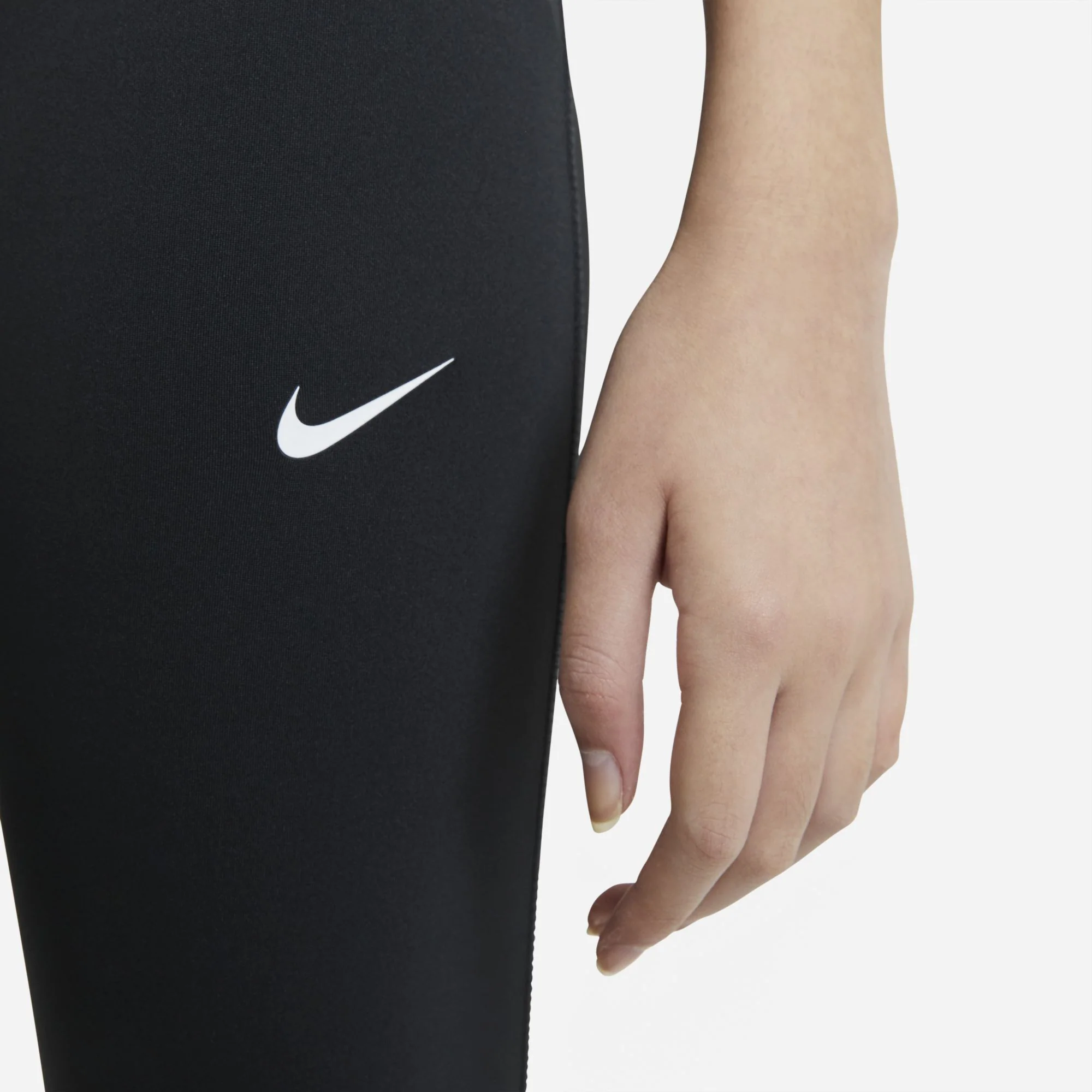 Nike Pro Junior Girls' Dri-FIT Leggings / Black - Image 4