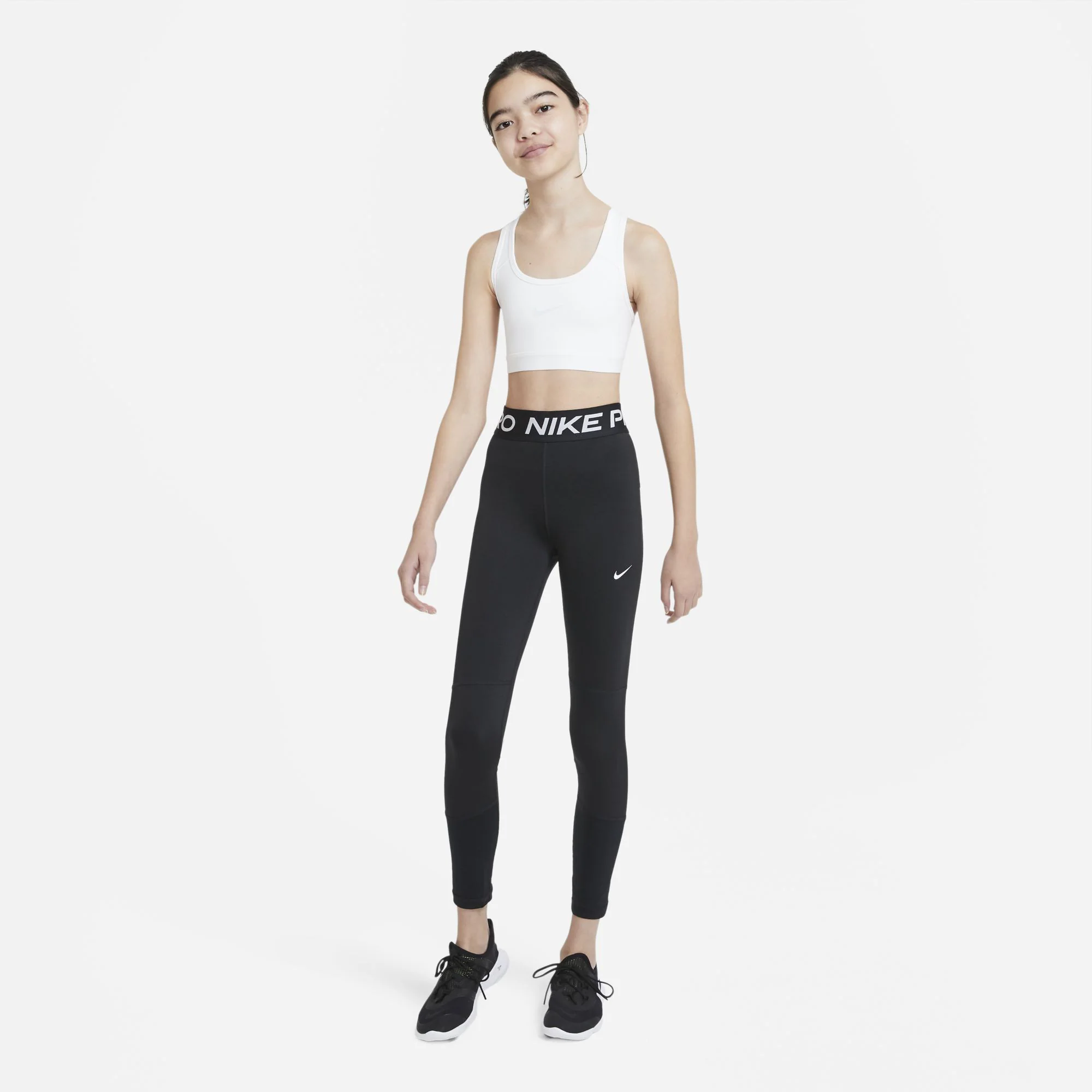 Nike Pro Junior Girls' Dri-FIT Leggings / Black - Image 6