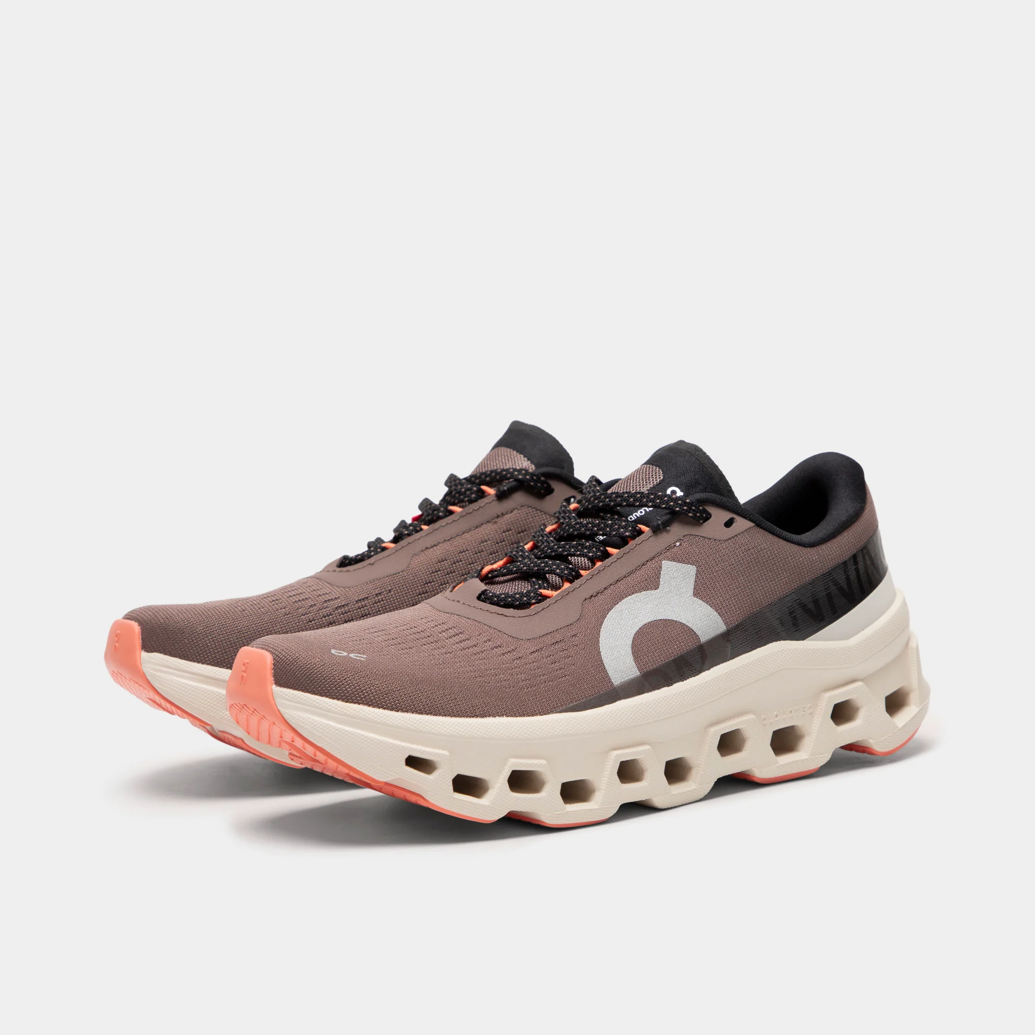 On Women's Cloudmonster 1 Ash / Sunstone - Image 2