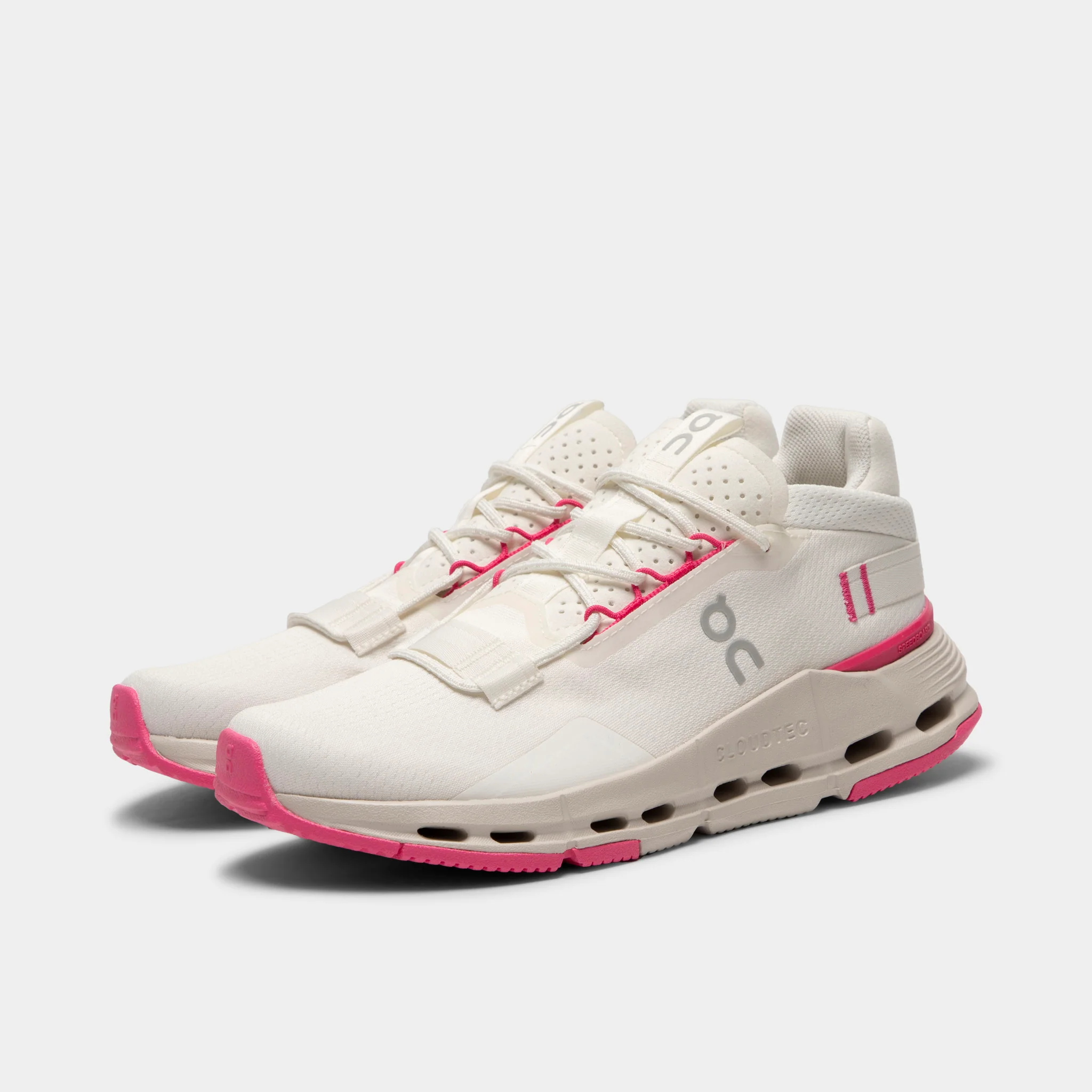 On Women's Cloudnova Ivory / Pink - Image 2