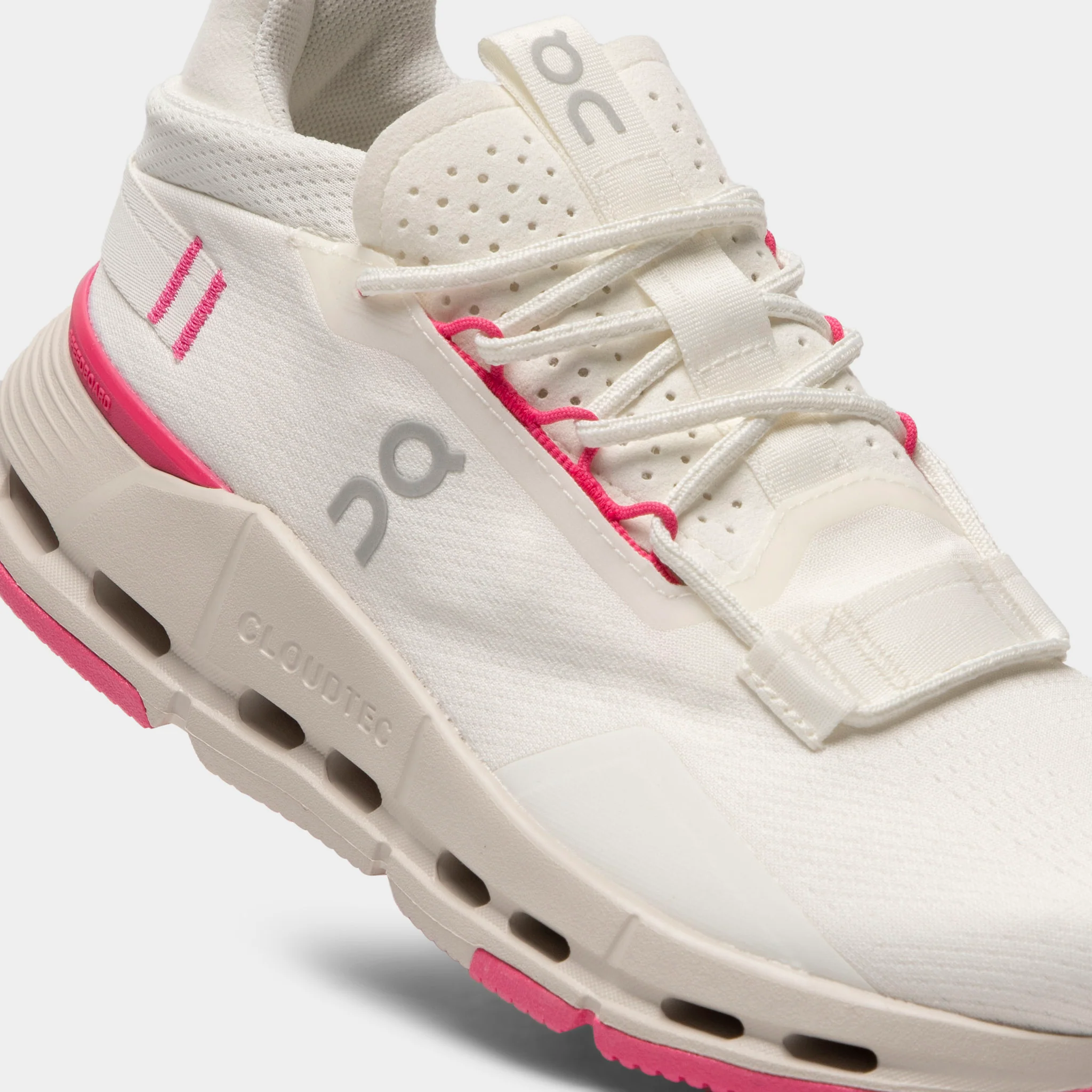 On Women's Cloudnova Ivory / Pink - Image 3