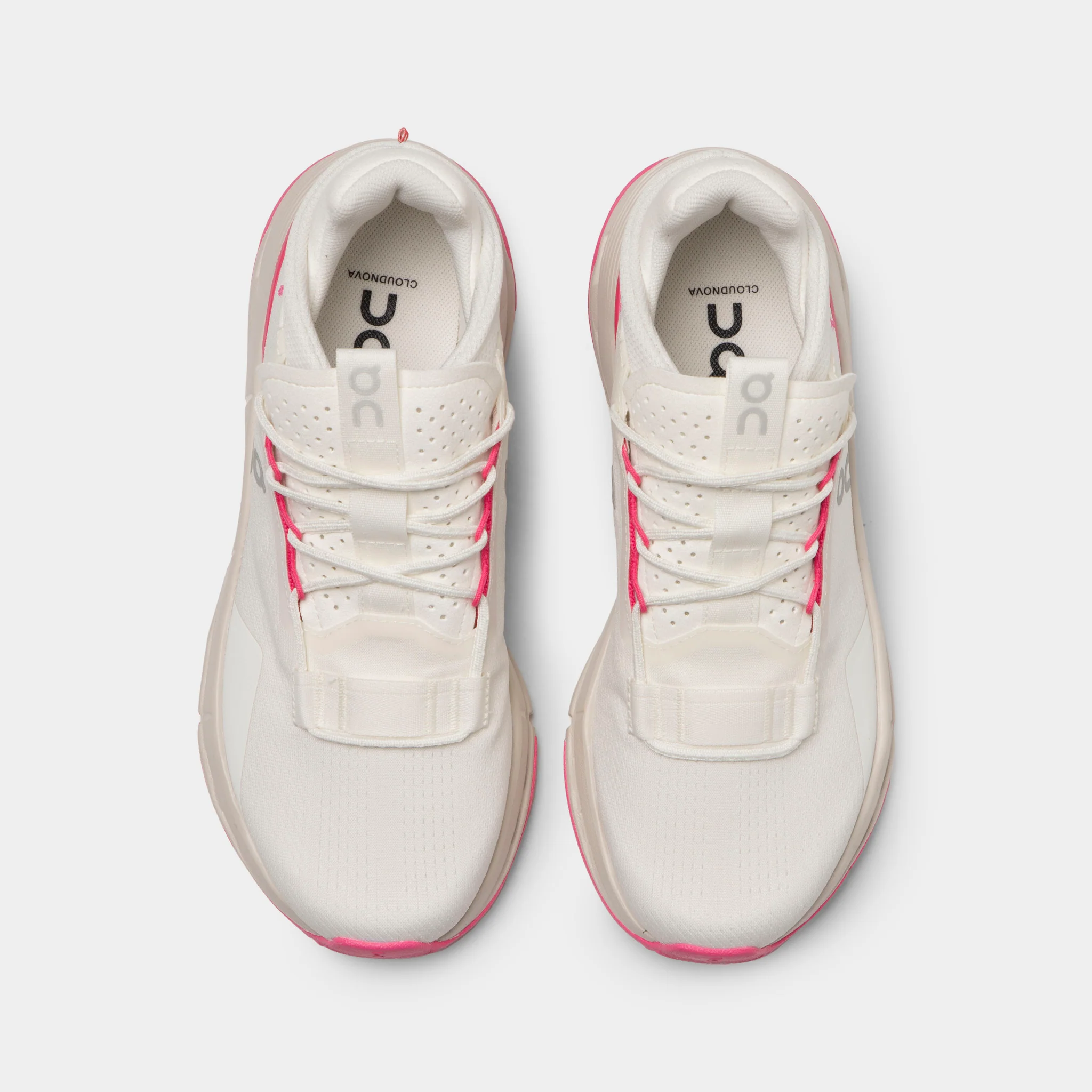 On Women's Cloudnova Ivory / Pink - Image 5
